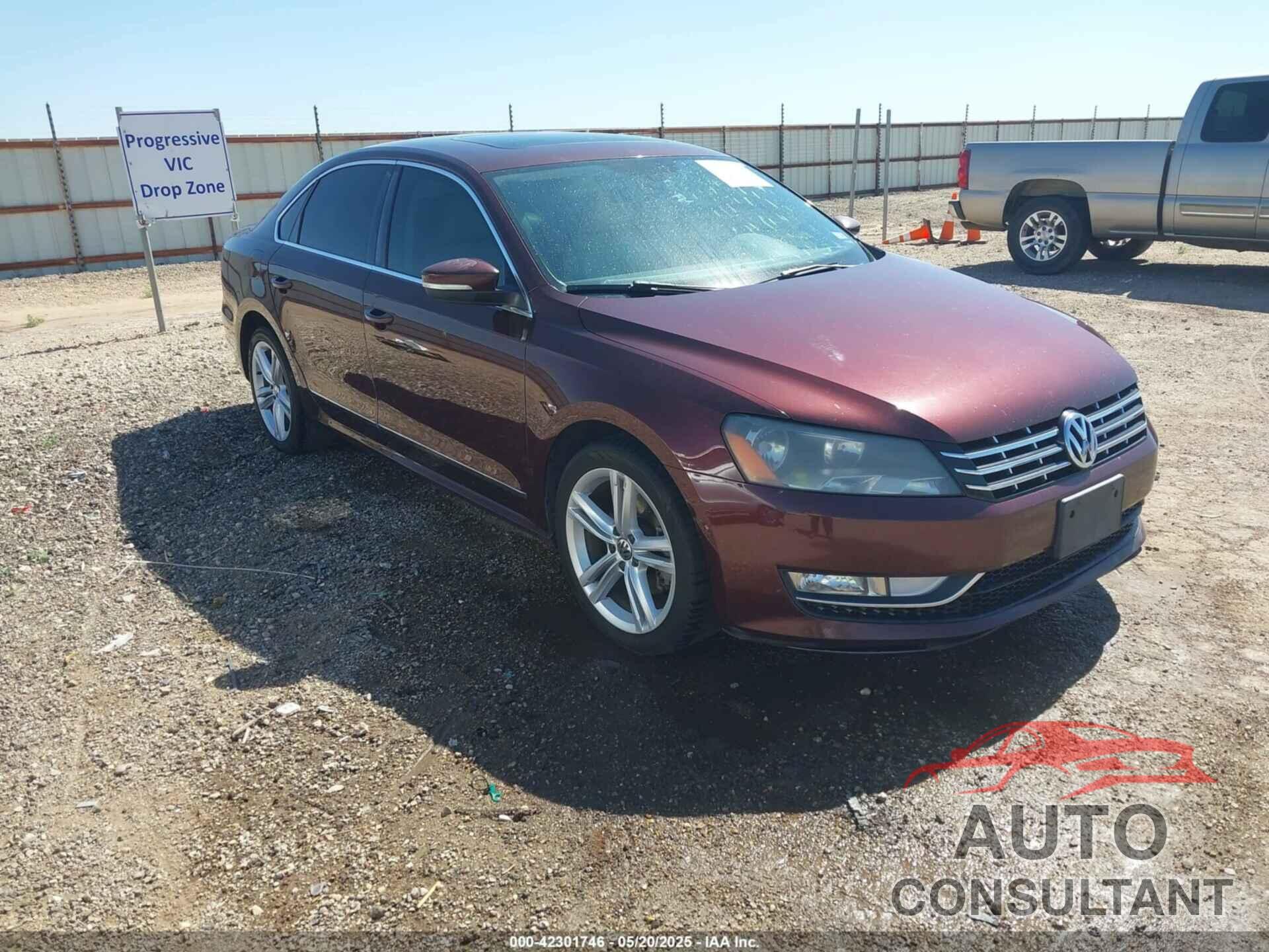 VOLKSWAGEN PASSAT 2013 - 1VWCN7A36DC104378