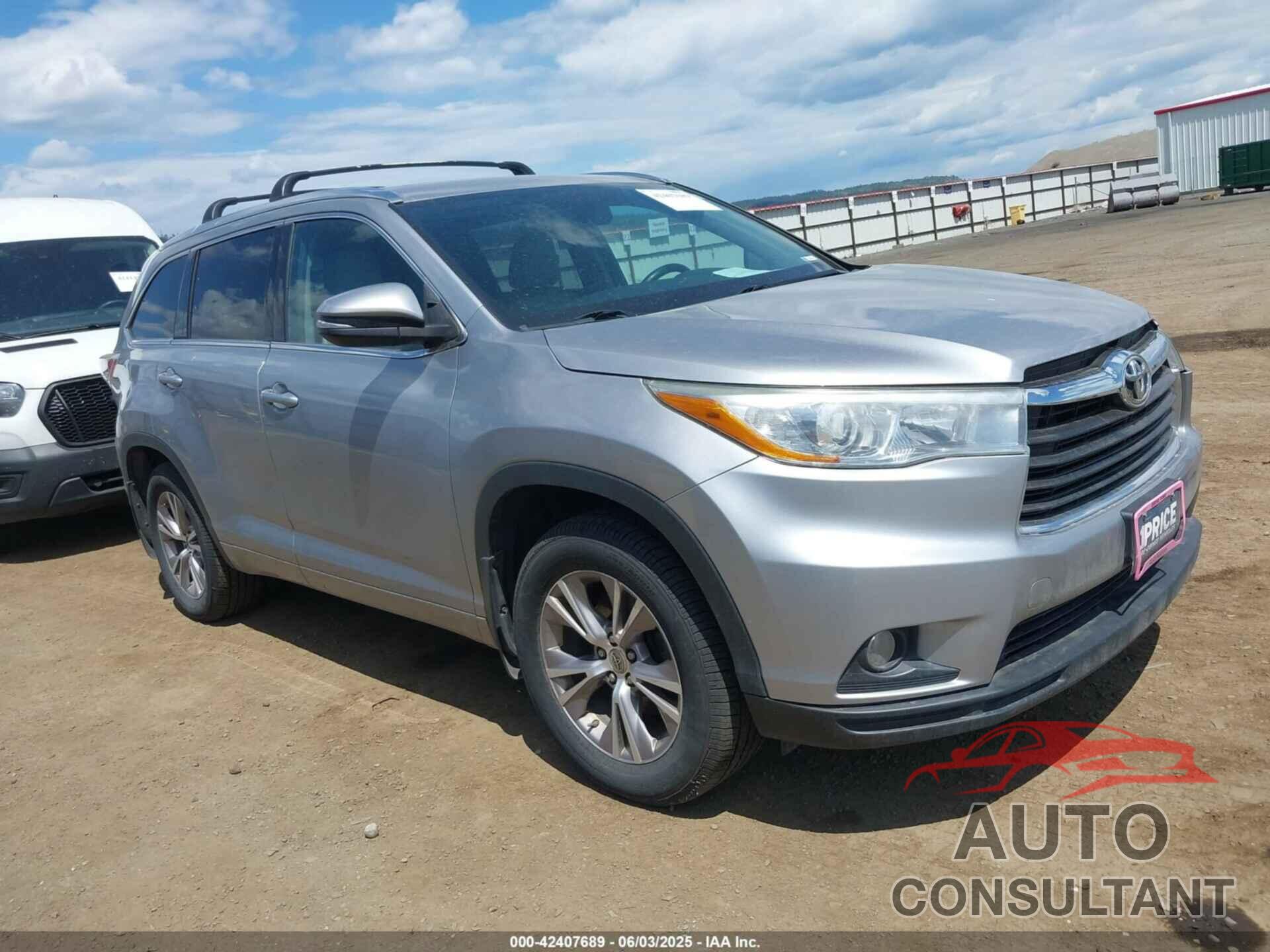TOYOTA HIGHLANDER 2015 - 5TDJKRFH9FS099780