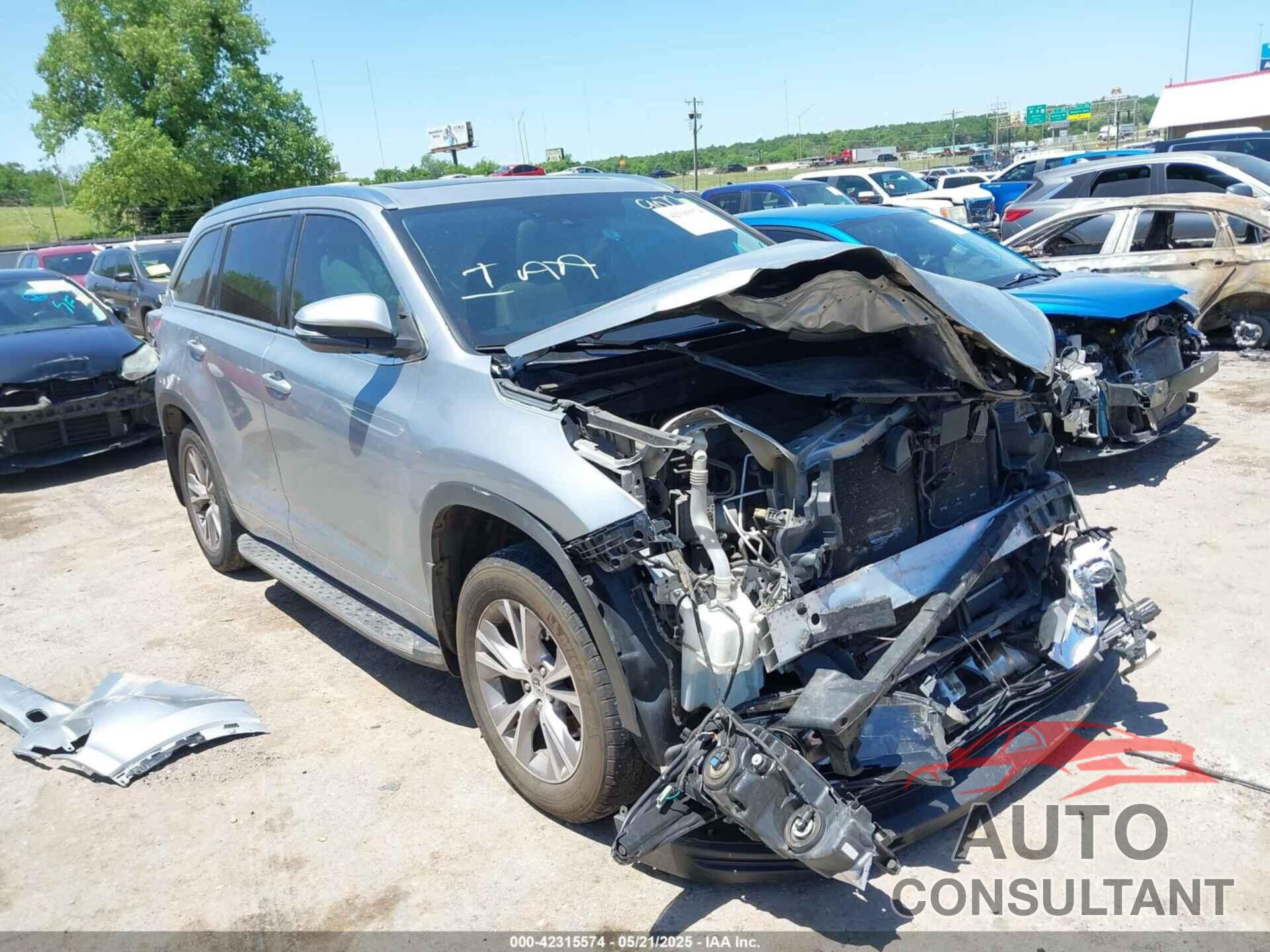 TOYOTA HIGHLANDER 2016 - 5TDYKRFH4GS169072
