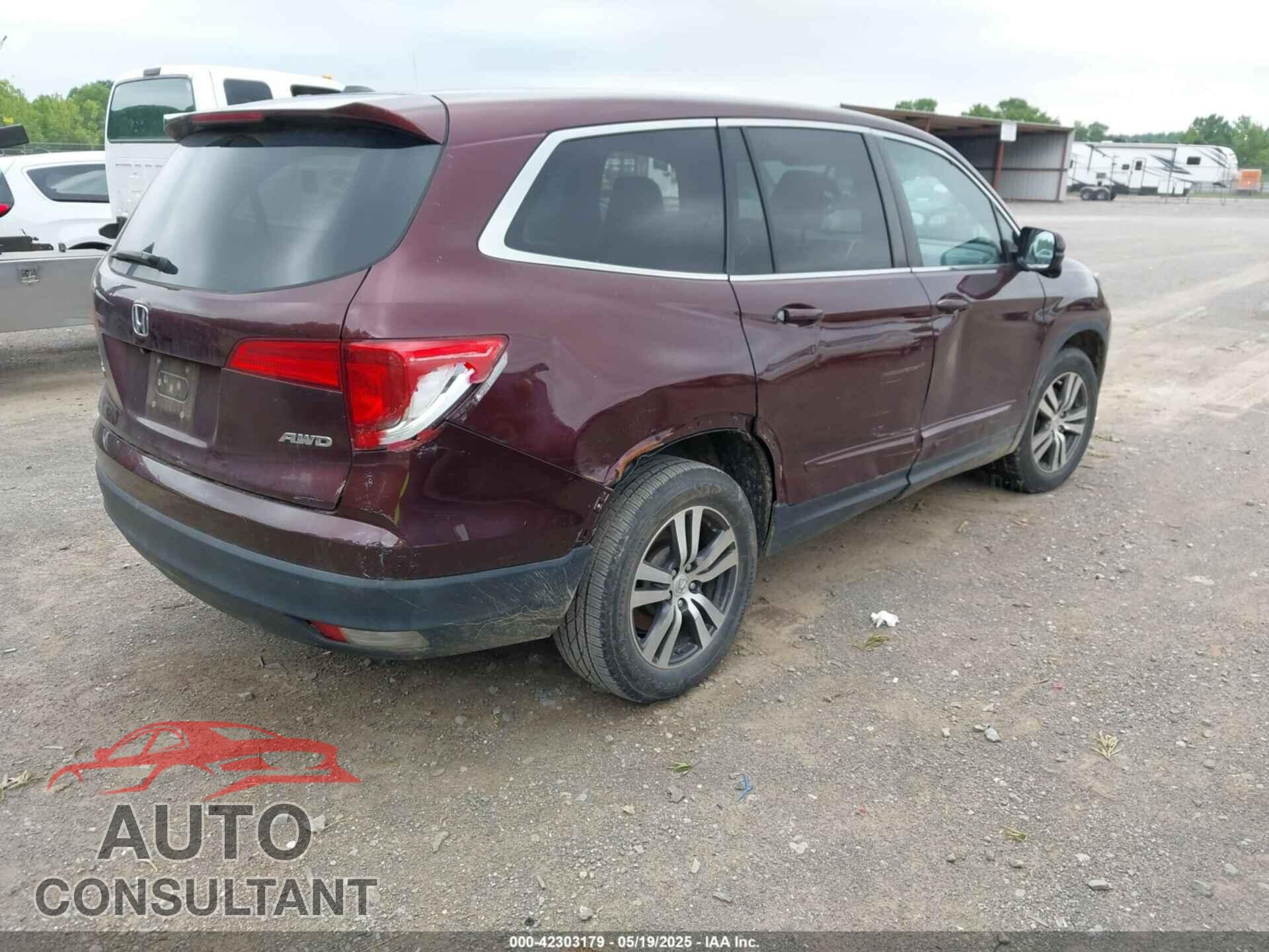 HONDA PILOT 2017 - 5FNYF6H50HB027670