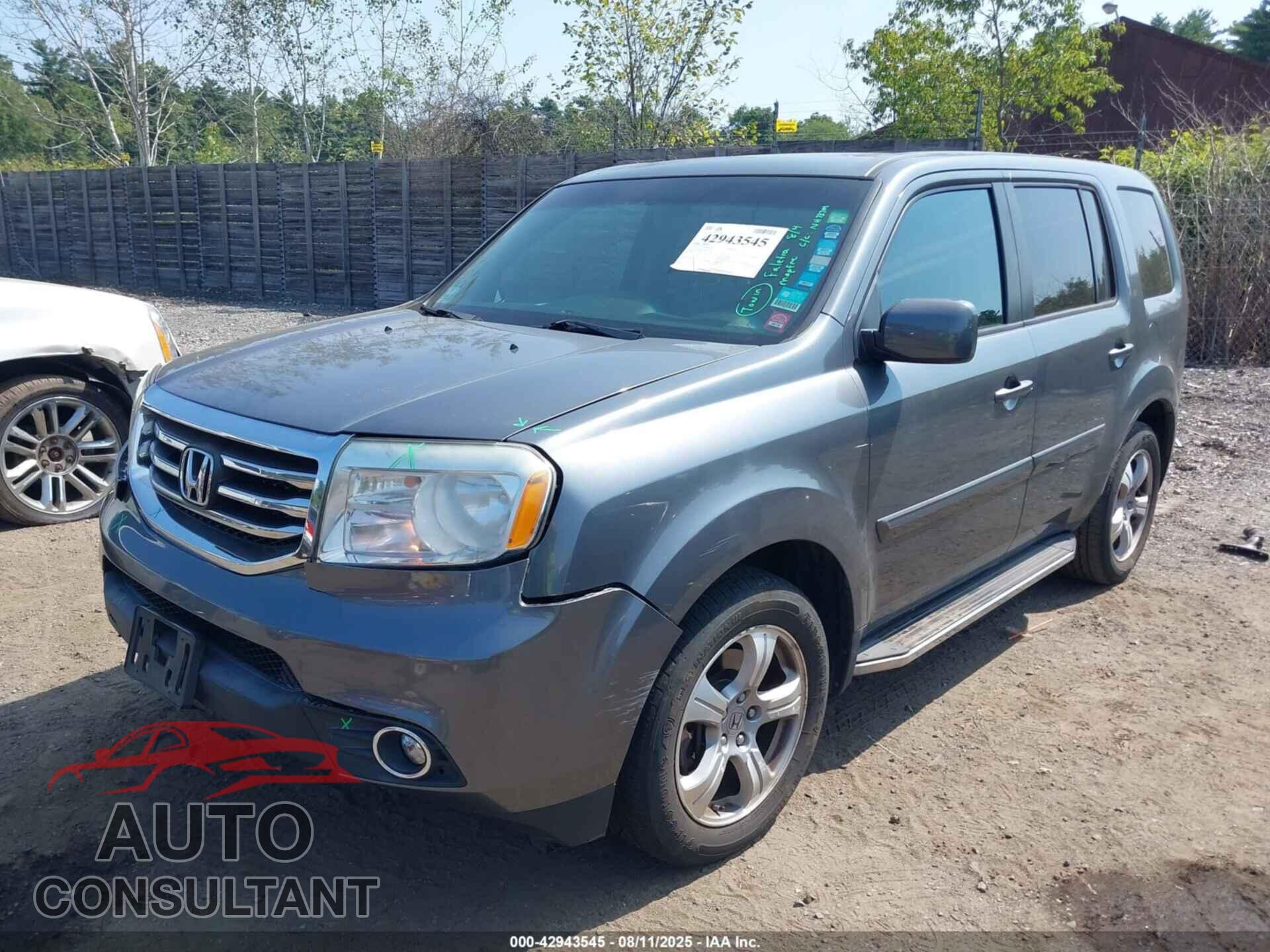 HONDA PILOT 2013 - 5FNYF4H54DB019375