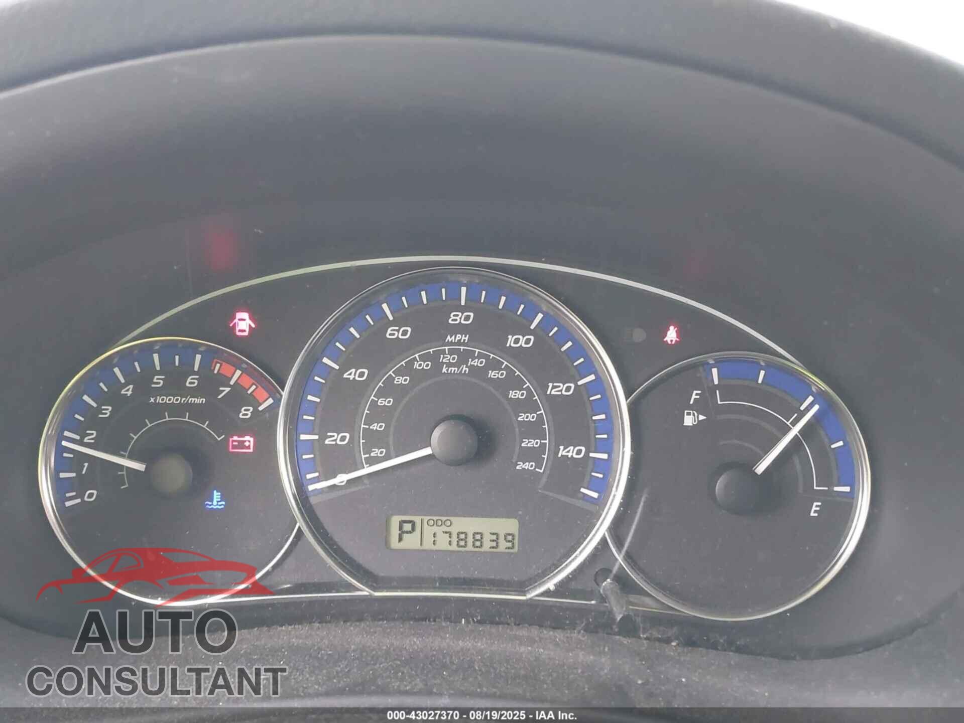 SUBARU FORESTER 2012 - JF2SHAEC9CH425914