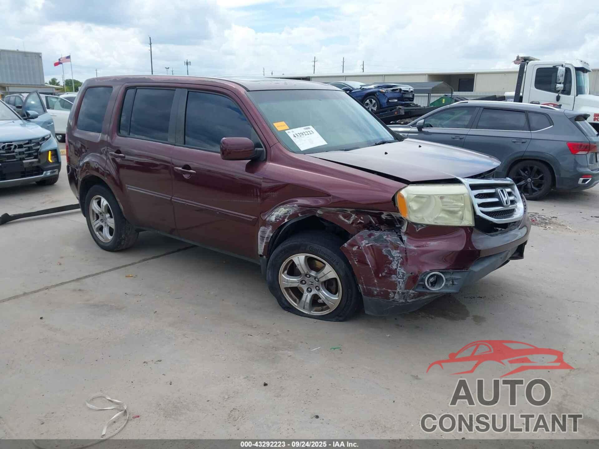HONDA PILOT 2013 - 5FNYF3H53DB004912