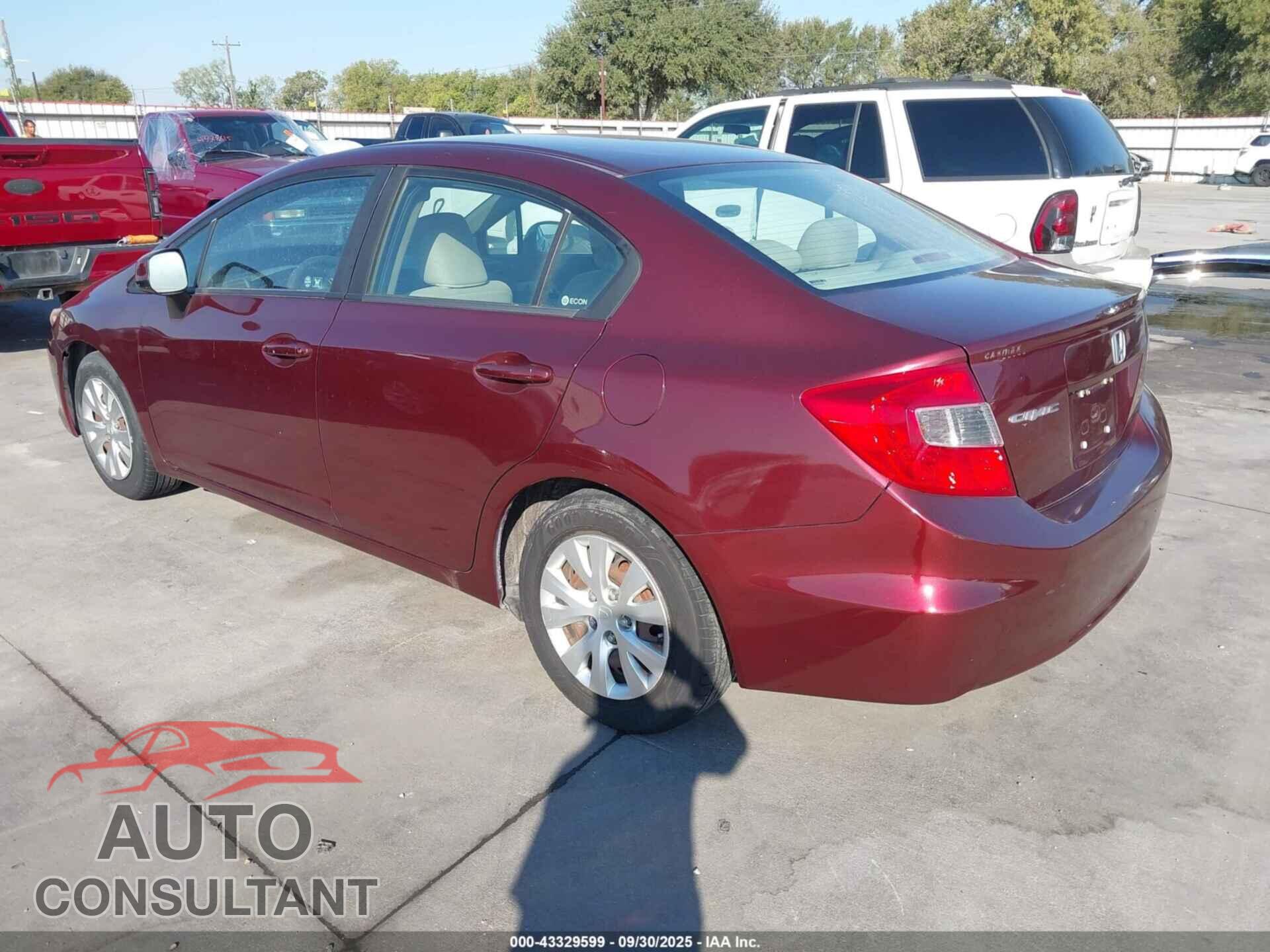 HONDA CIVIC 2012 - 19XFB2F56CE056779