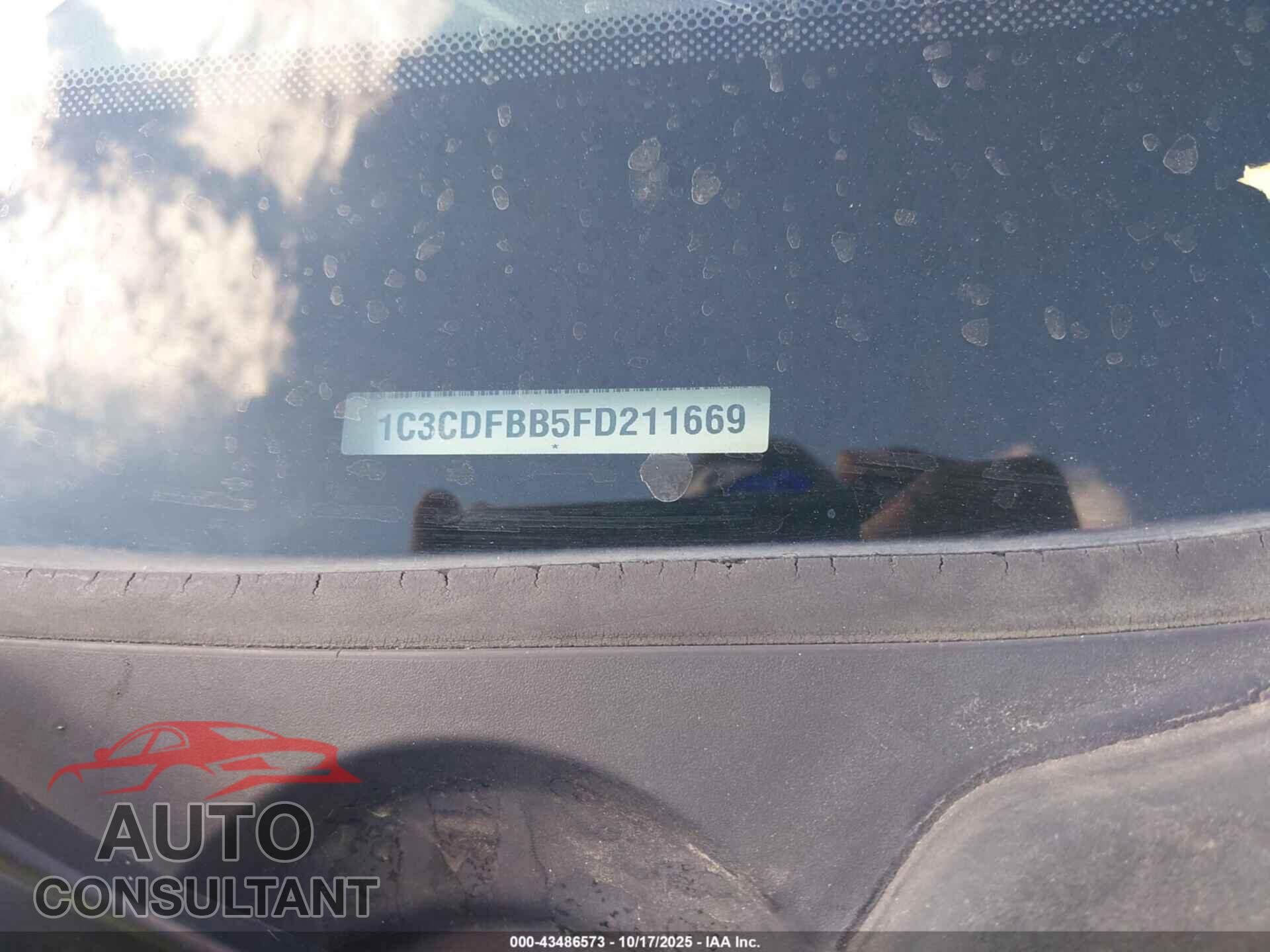 DODGE DART 2015 - 1C3CDFBB5FD211669
