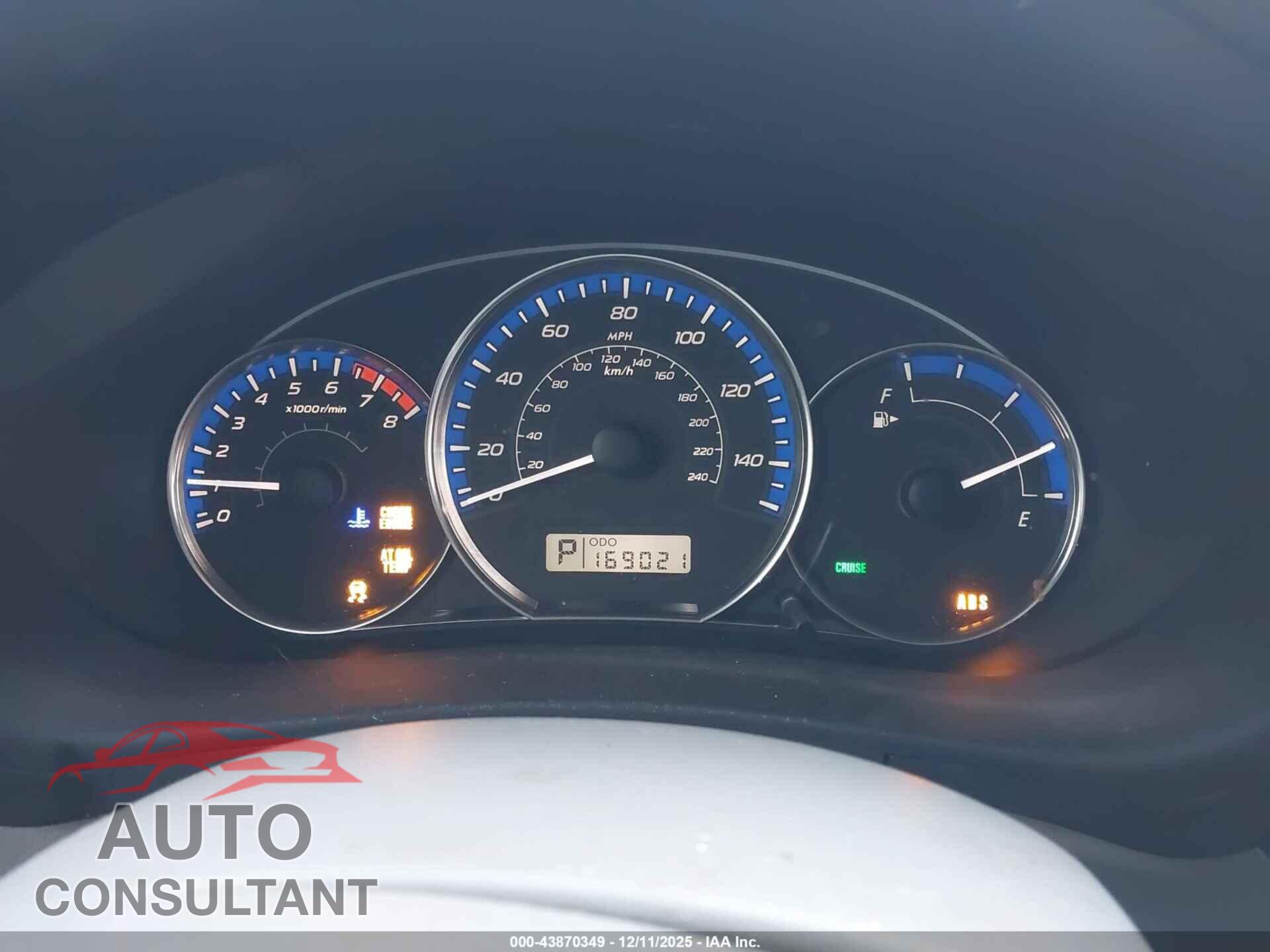 SUBARU FORESTER 2012 - JF2SHBCC5CH418287