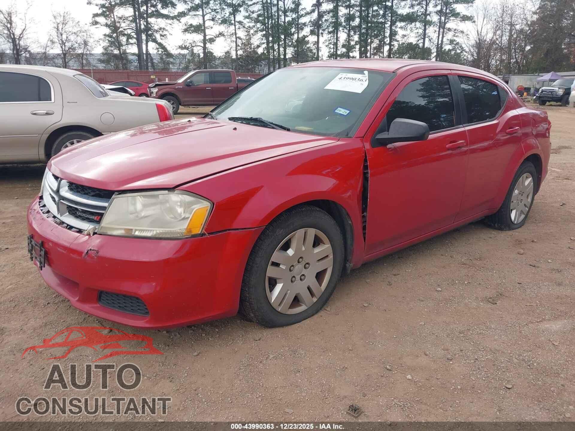 DODGE AVENGER 2013 - 1C3CDZAB8DN547908