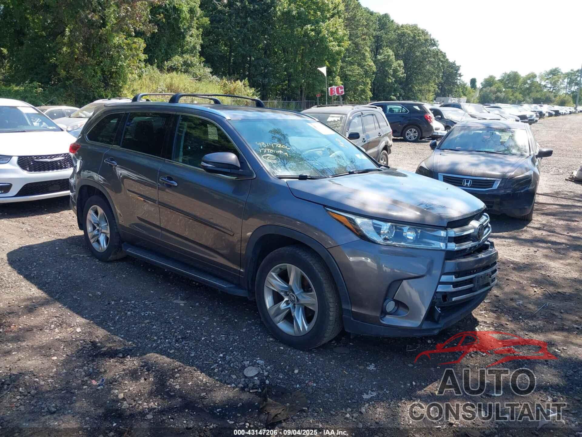 TOYOTA HIGHLANDER 2017 - 5TDDZRFH5HS363766