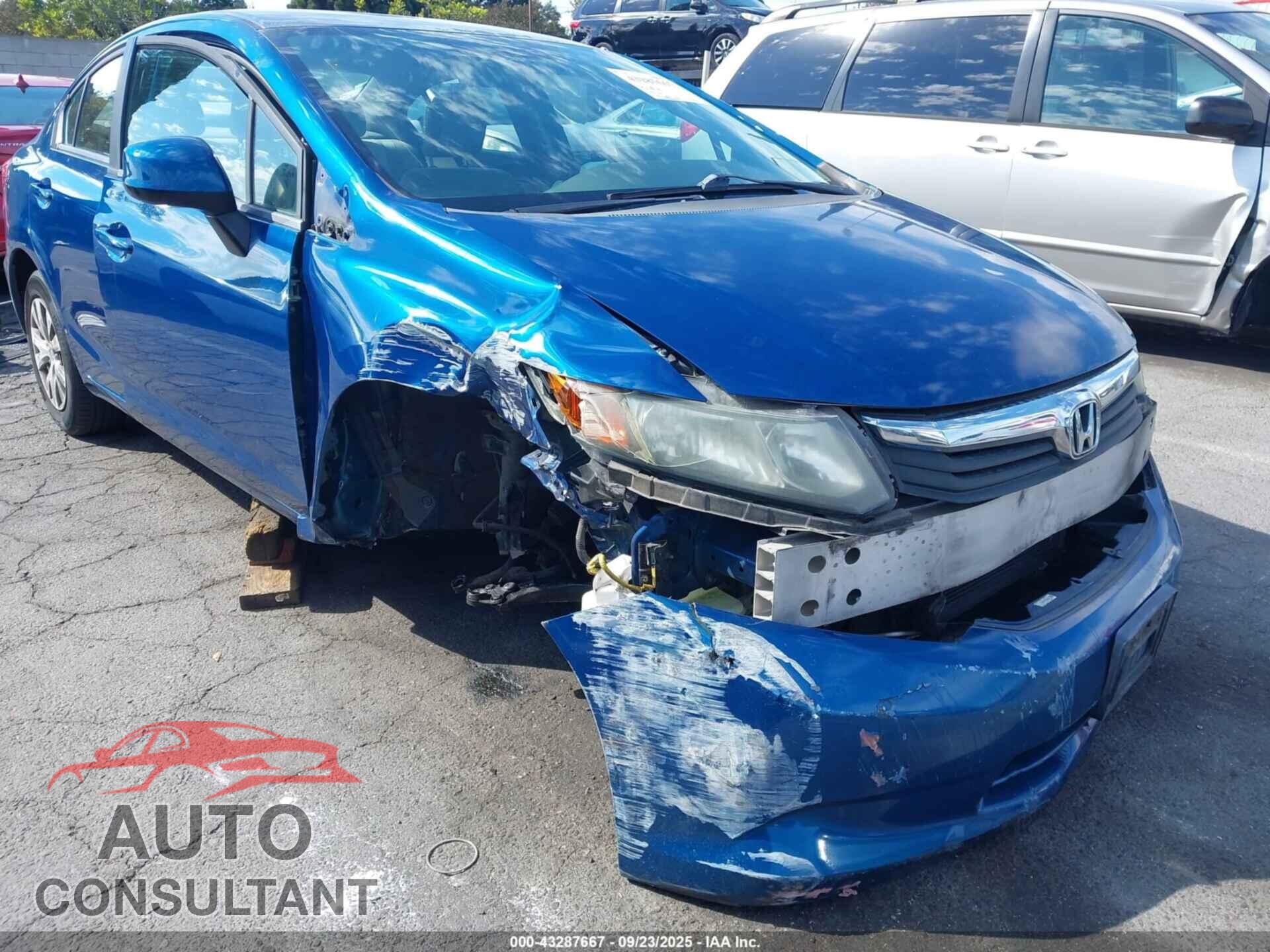 HONDA CIVIC 2012 - 19XFB2F58CE335750
