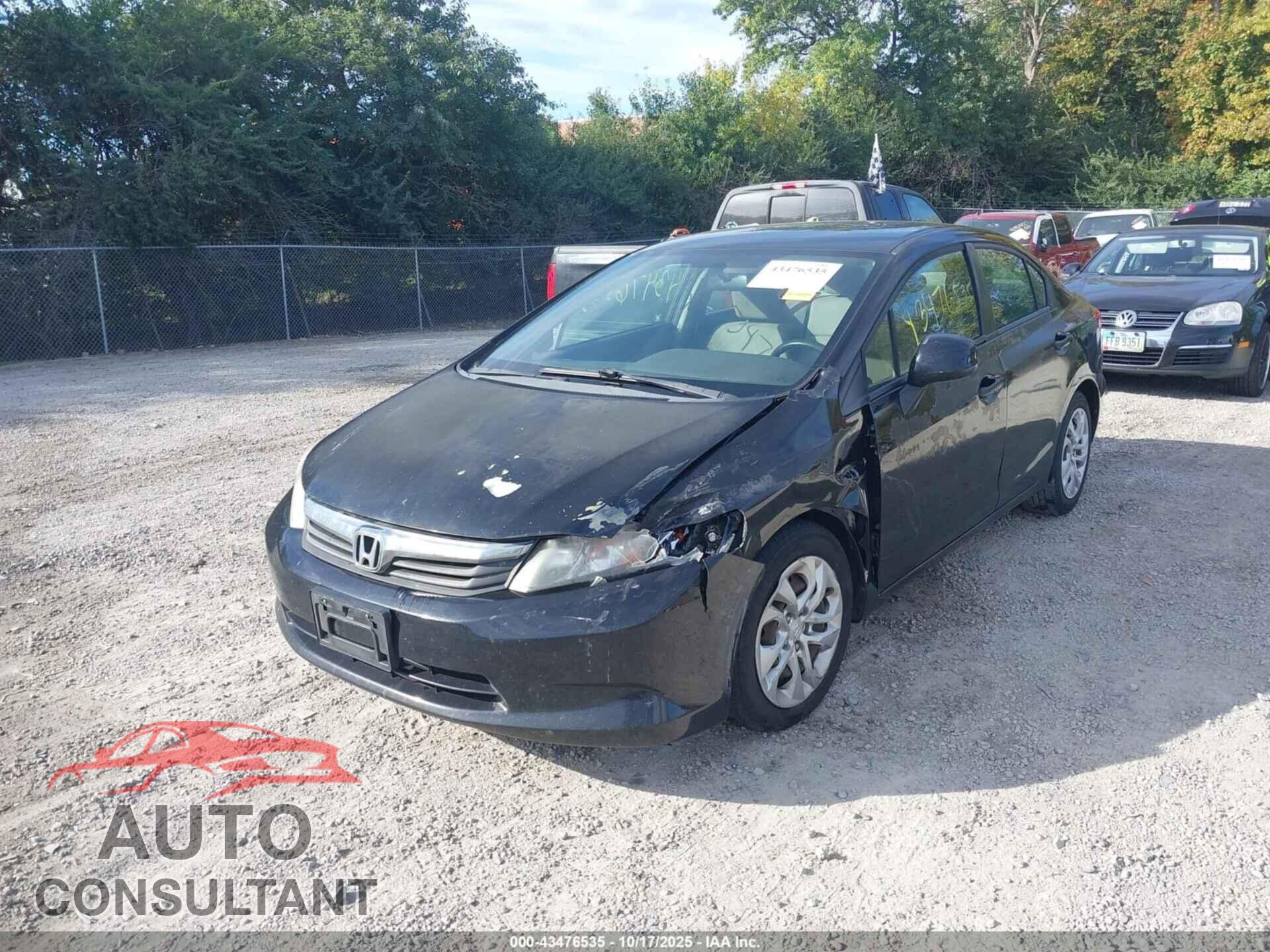 HONDA CIVIC 2012 - 19XFB2F53CE366890