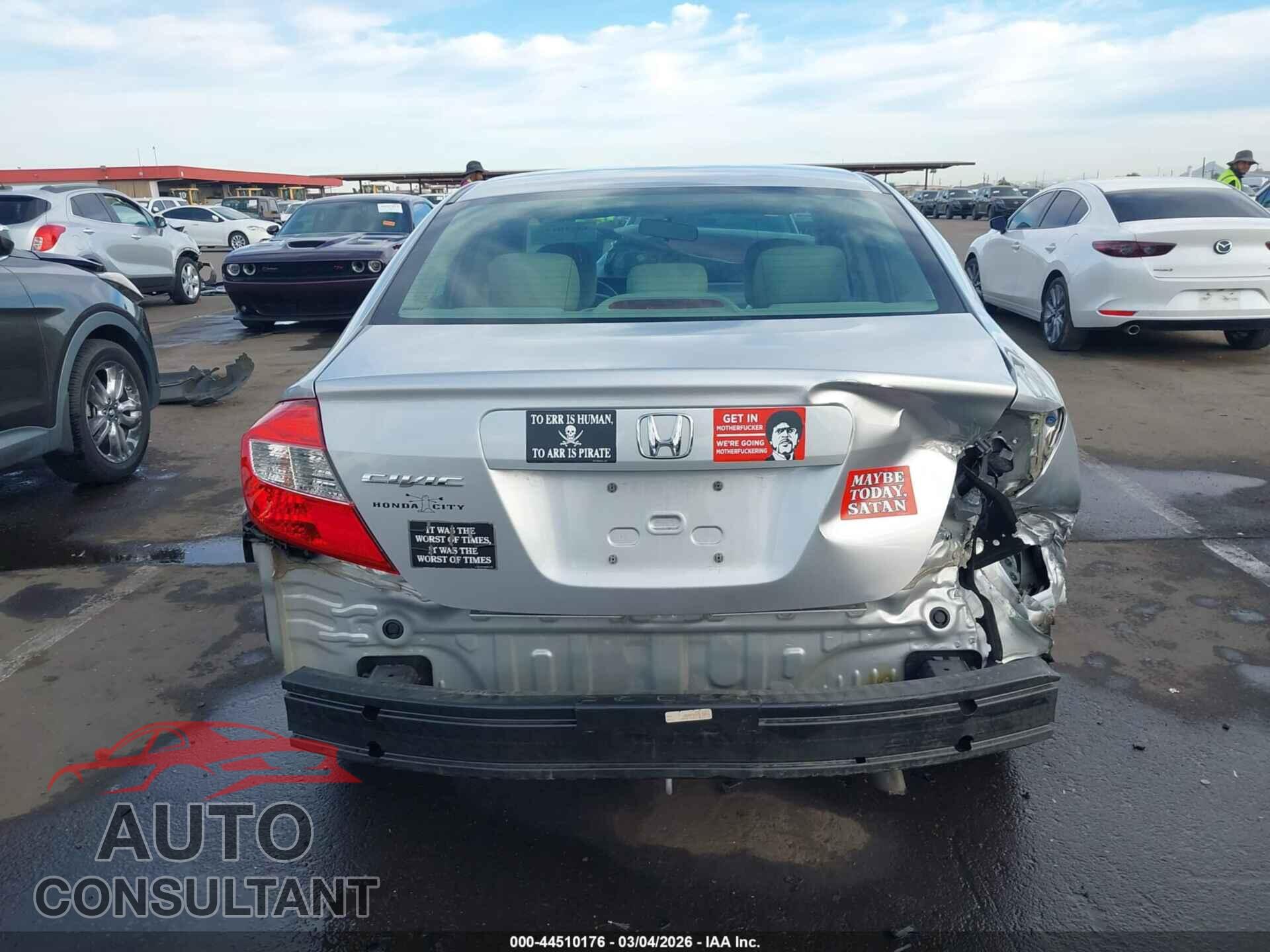 HONDA CIVIC 2012 - 19XFB2F96CE012381