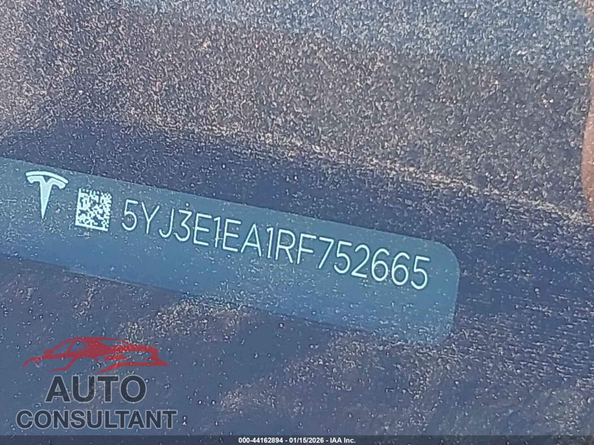 TESLA MODEL 3 2024 - 5YJ3E1EA1RF752665