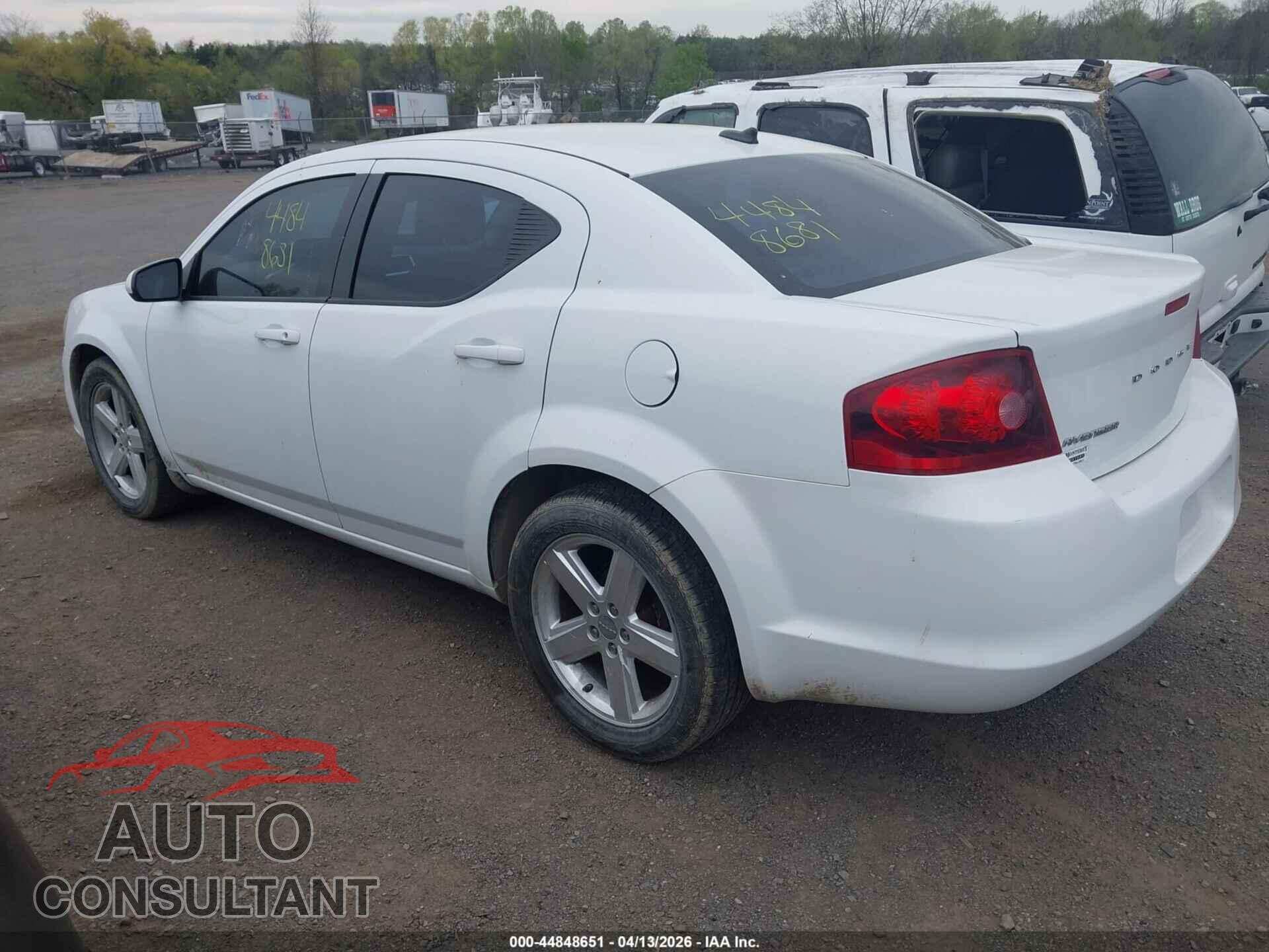 DODGE AVENGER 2012 - 1C3CDZCB7CN147561