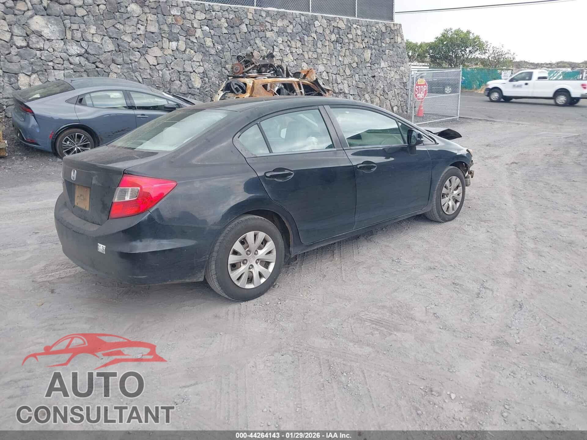 HONDA CIVIC 2012 - 19XFB2F55CE369838
