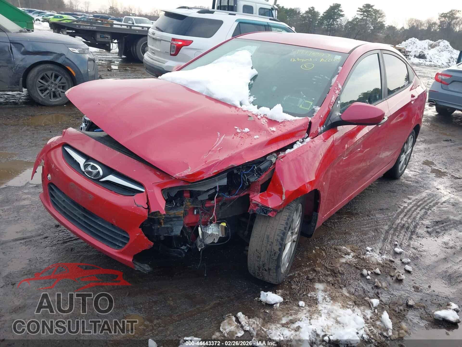 HYUNDAI ACCENT 2012 - KMHCU4AEXCU184830