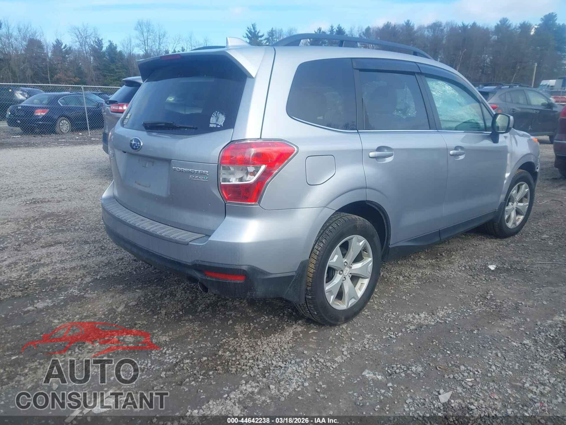 SUBARU FORESTER 2016 - JF2SJAKC7GH449143
