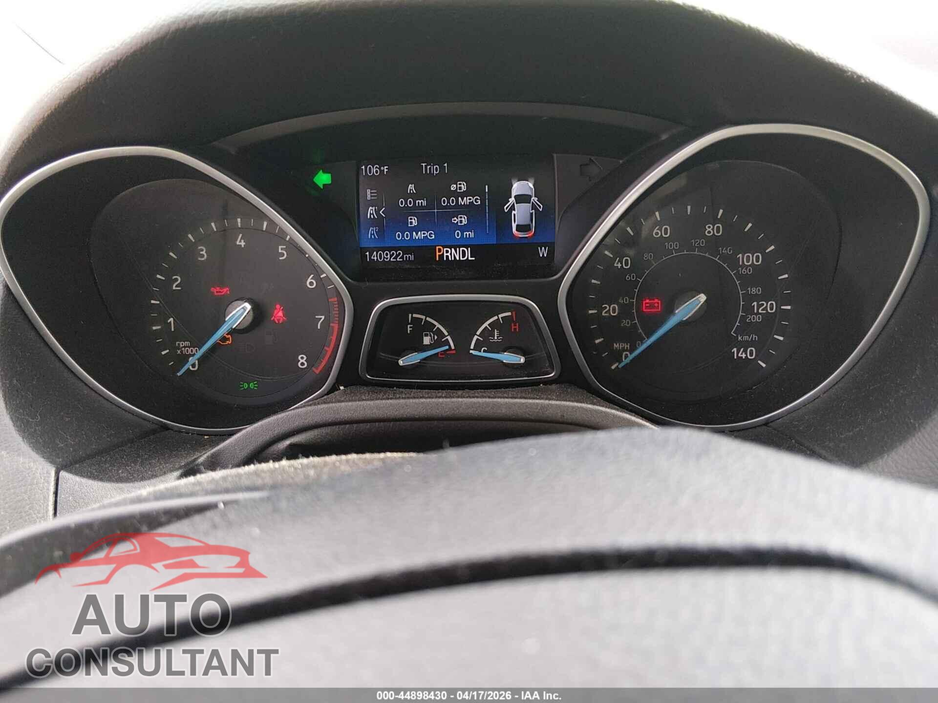 FORD FOCUS 2017 - 1FADP3F2XHL259618