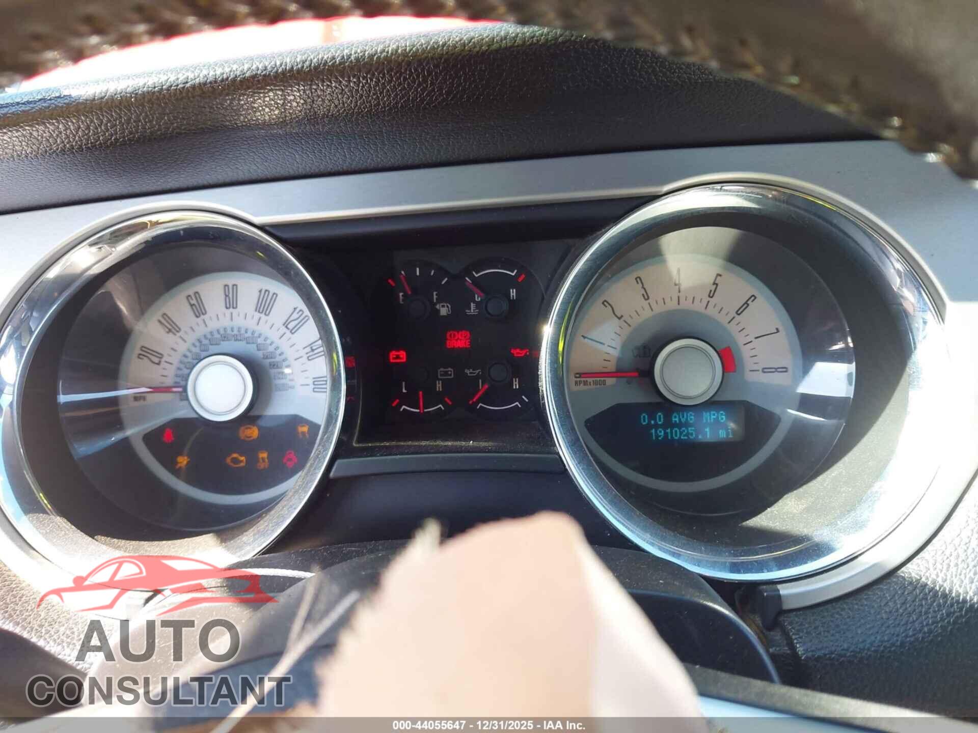 FORD MUSTANG 2012 - 1ZVBP8AM0C5205472