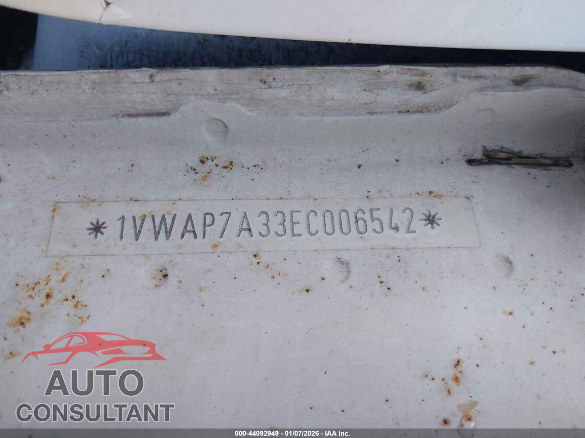 VOLKSWAGEN PASSAT 2014 - 1VWAP7A33EC006542