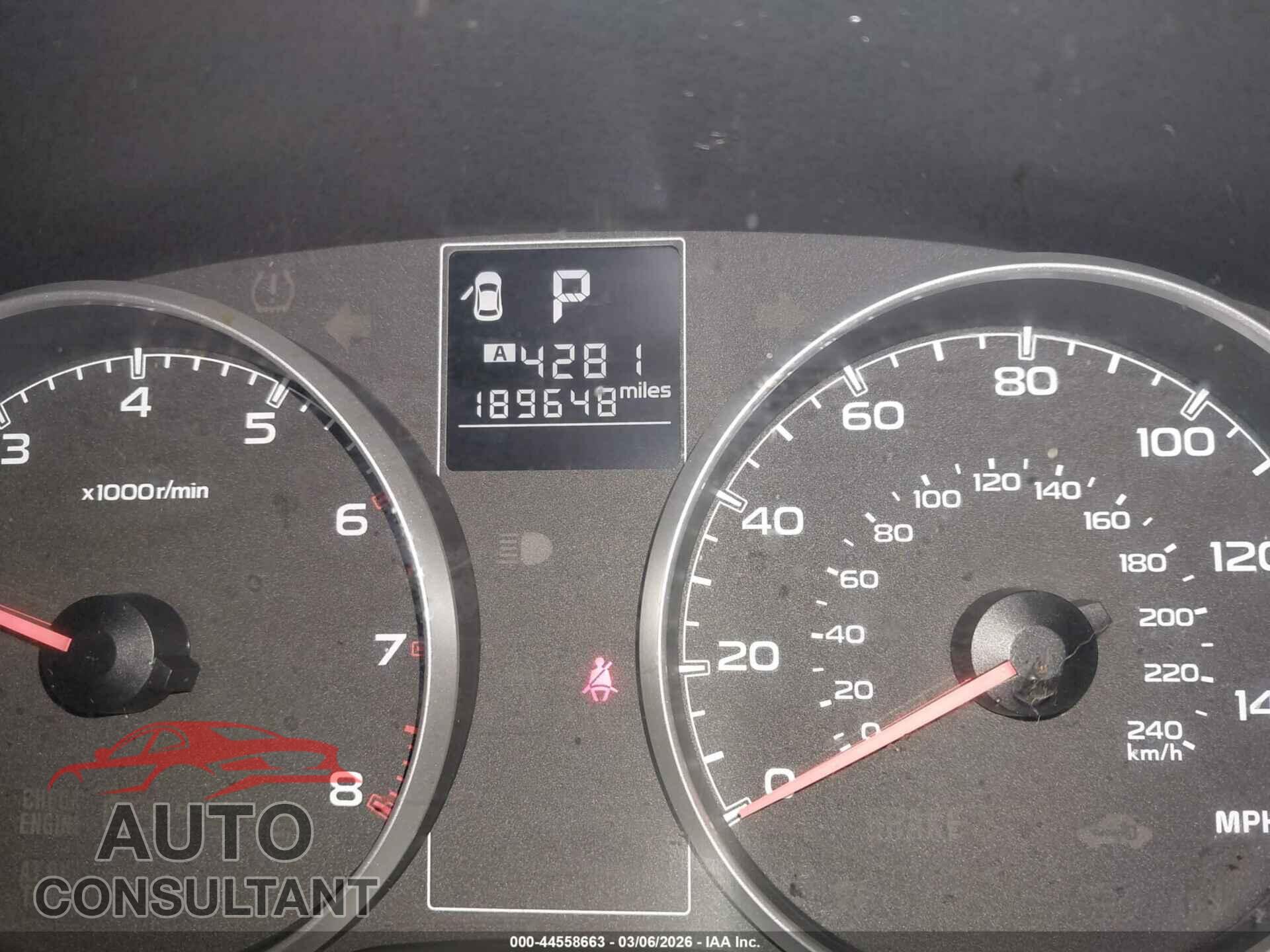 SUBARU OUTBACK 2014 - 4S4BRBCC3E3200520