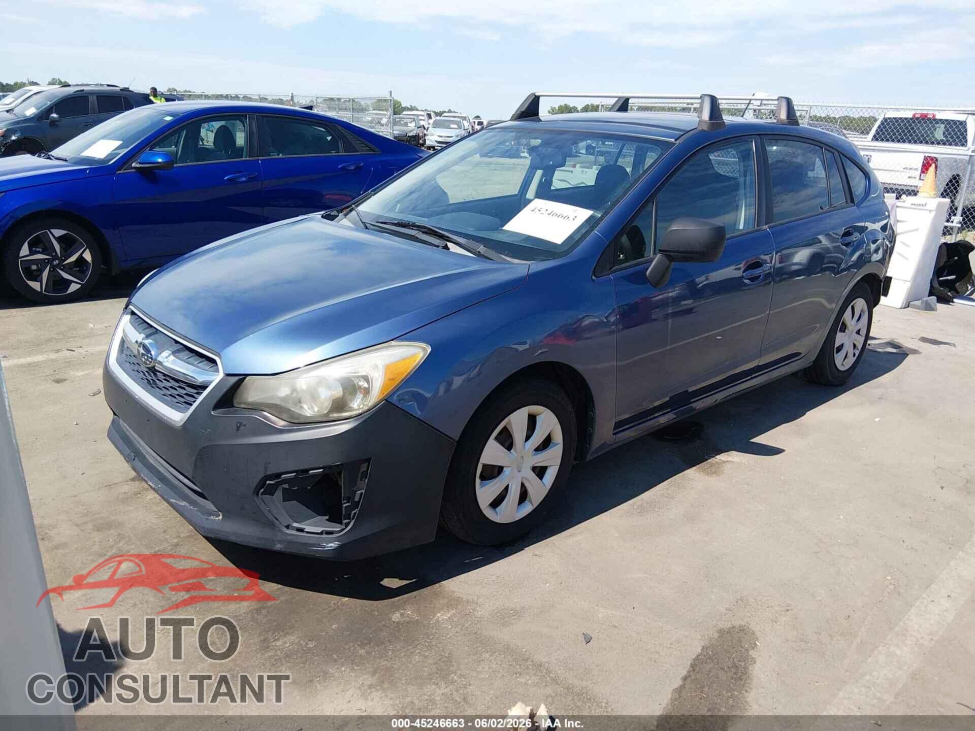 SUBARU IMPREZA 2012 - JF1GPAA64CH216609