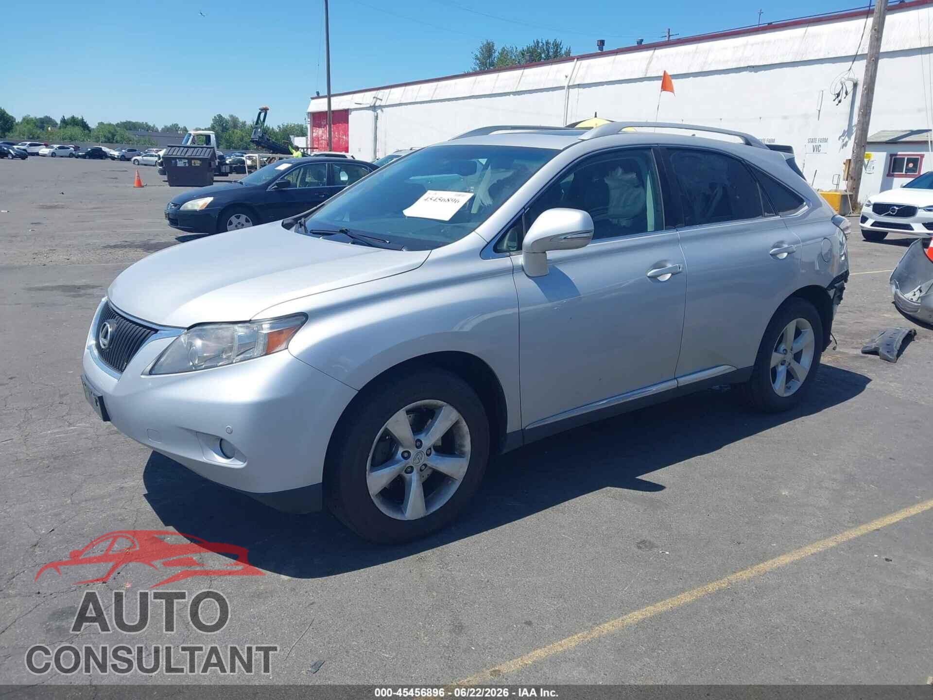 LEXUS RX 350 2011 - 2T2BK1BA9BC087609