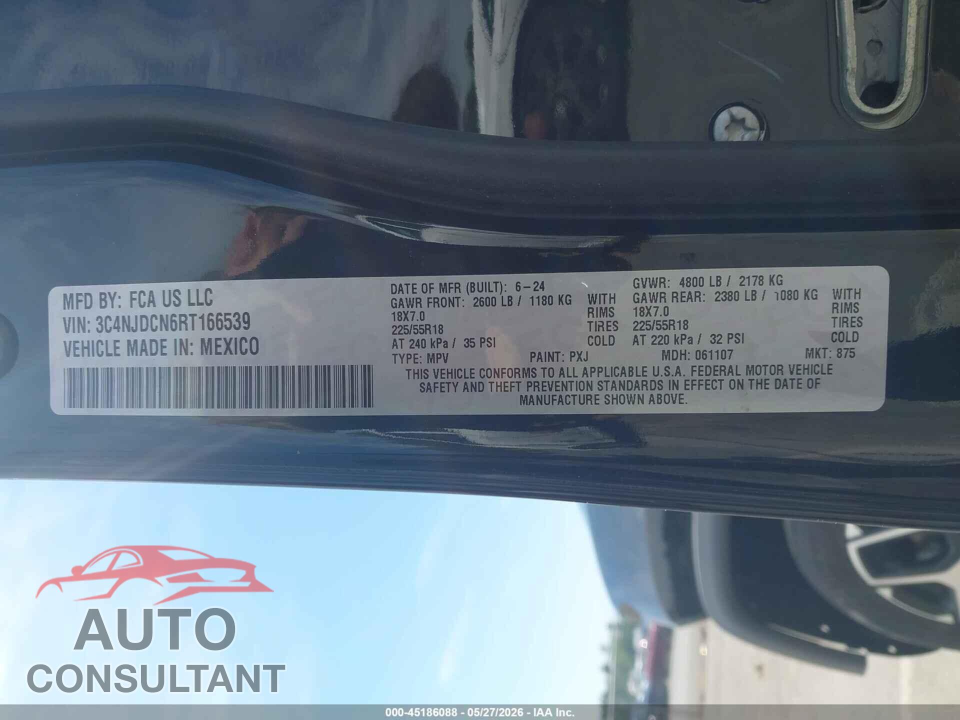 JEEP COMPASS 2024 - 3C4NJDCN6RT166539
