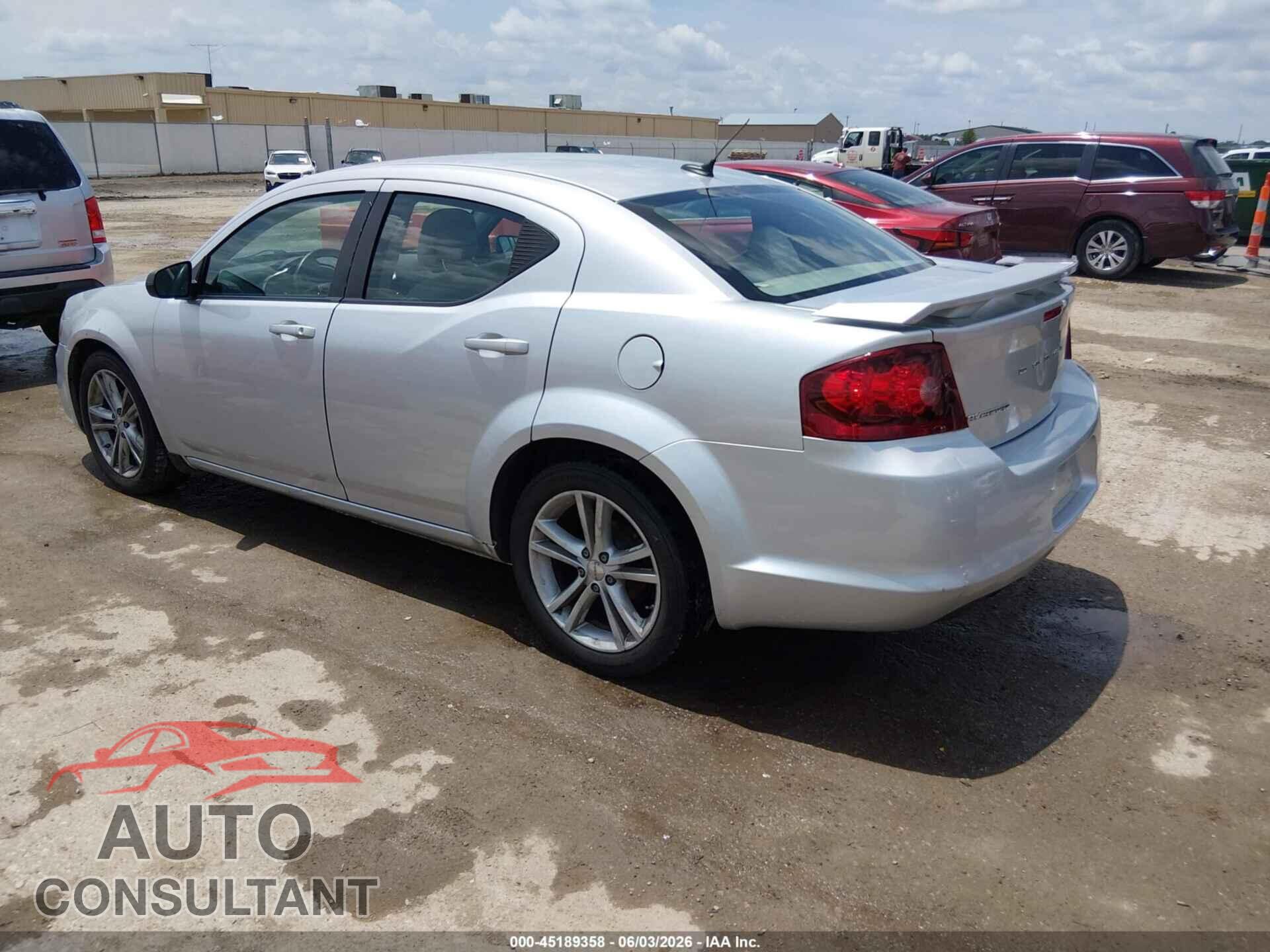 DODGE AVENGER 2012 - 1C3CDZAGXCN315577