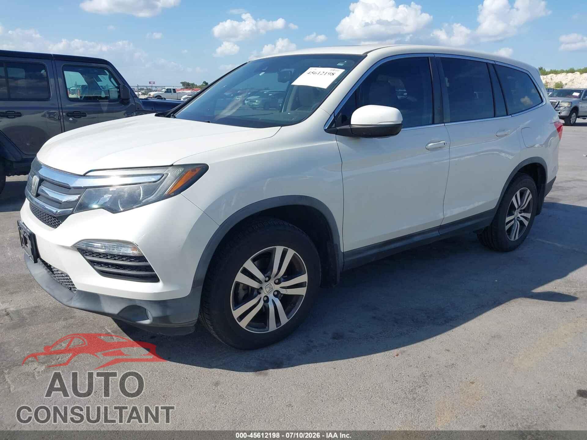 HONDA PILOT 2017 - 5FNYF5H64HB013354