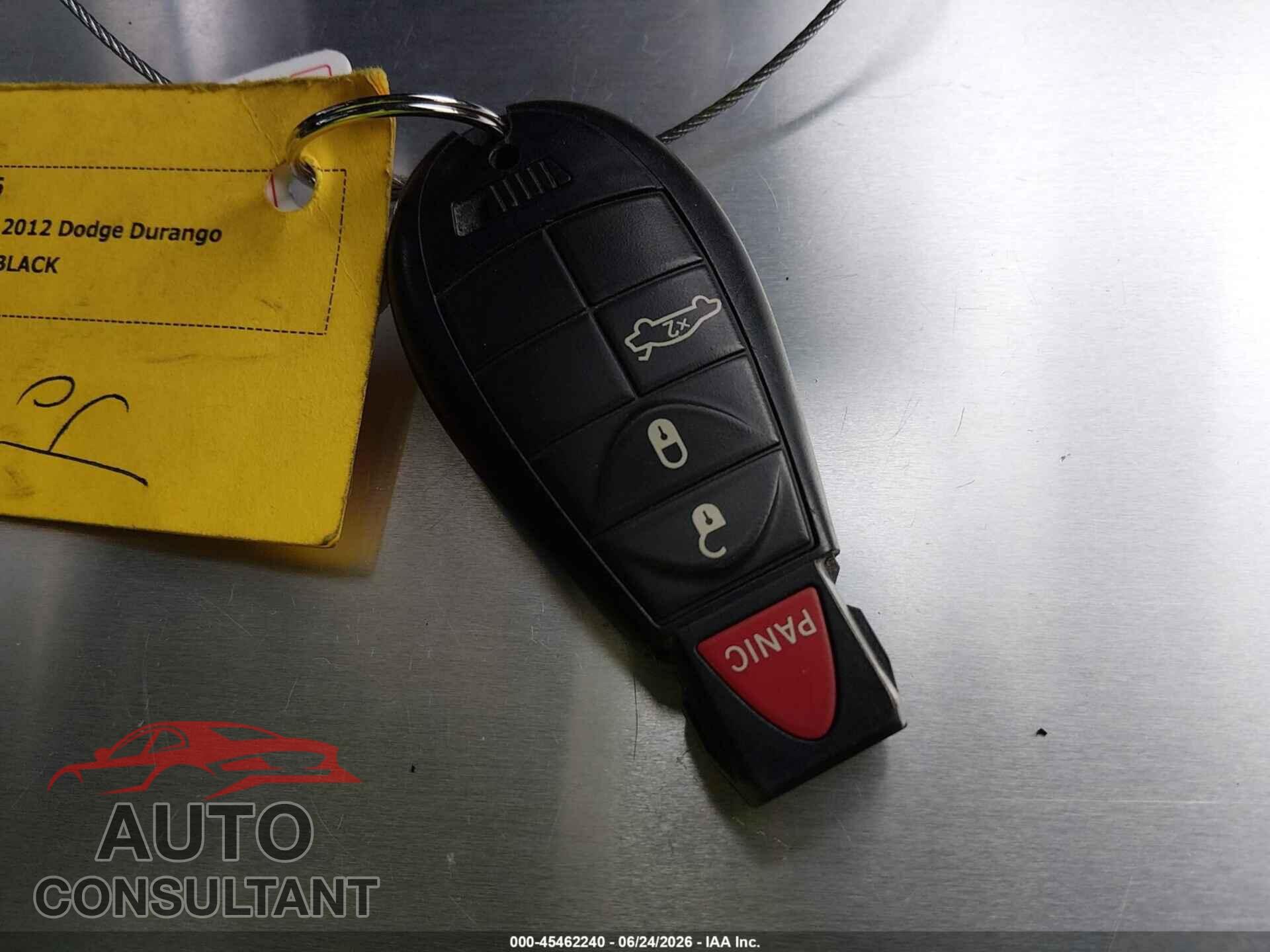 DODGE DURANGO 2012 - 1C4RDJEG9CC321108