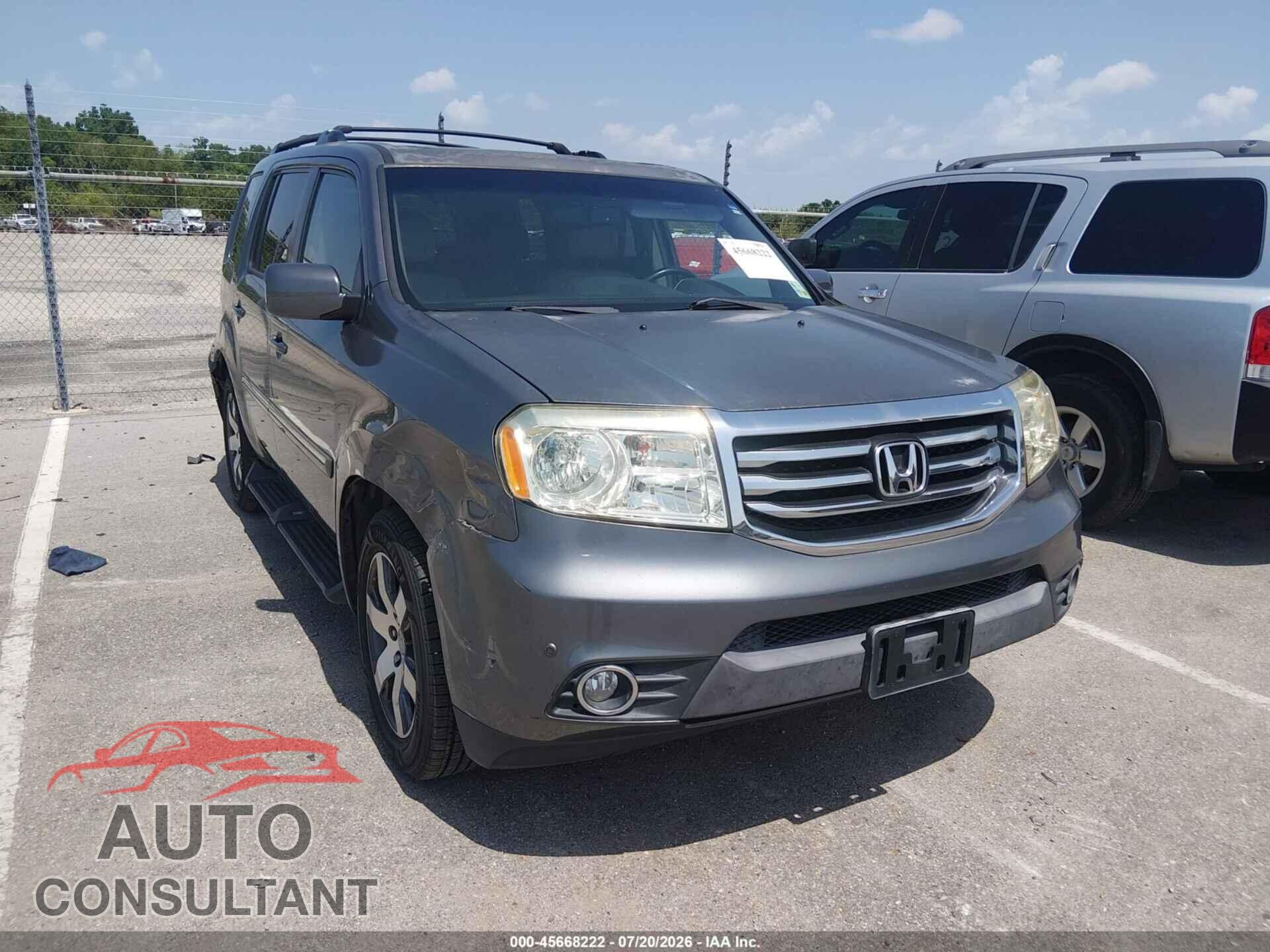 HONDA PILOT 2012 - 5FNYF3H96CB043530