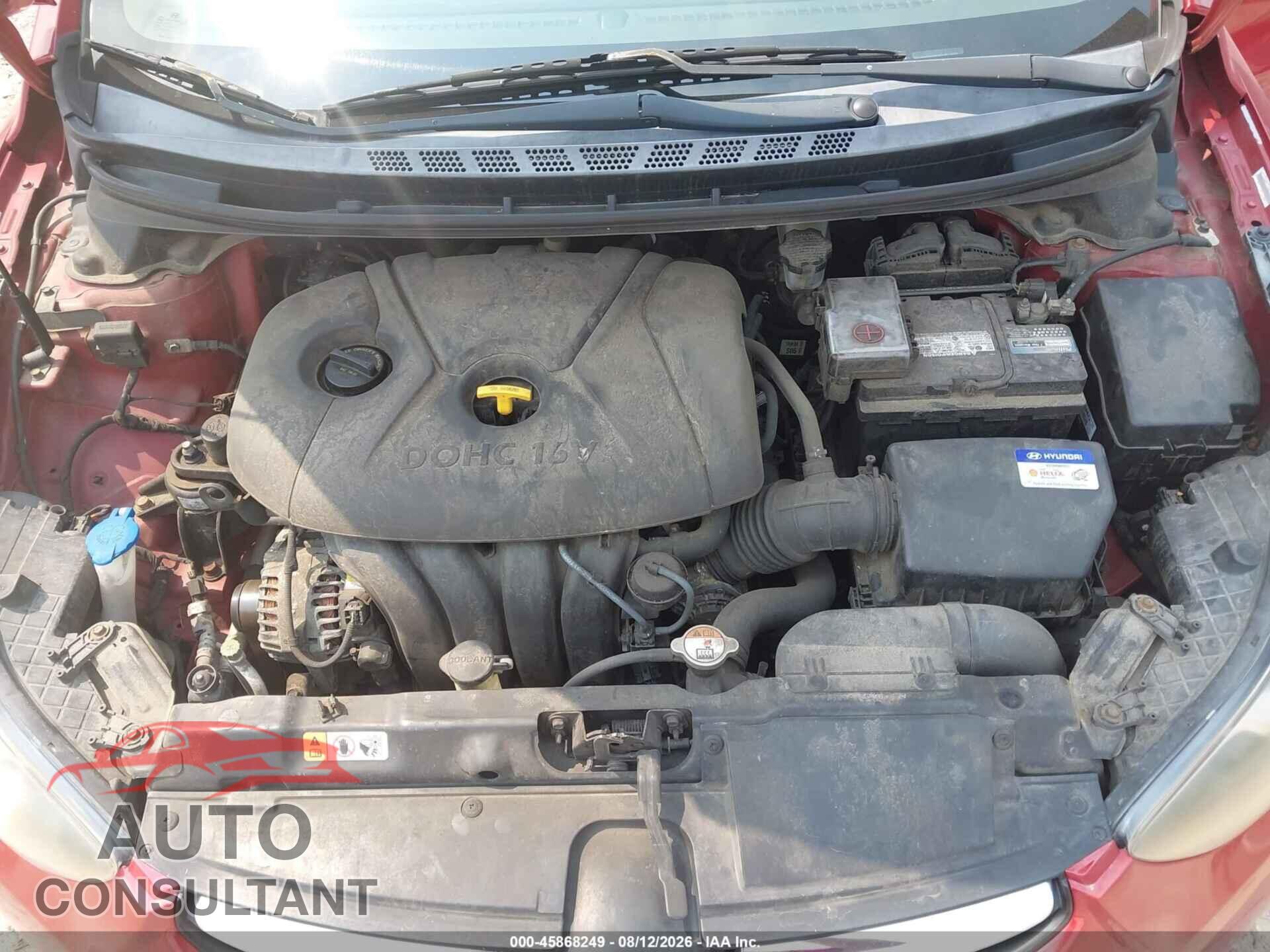 HYUNDAI ELANTRA 2012 - KMHDH4AE5CU451400