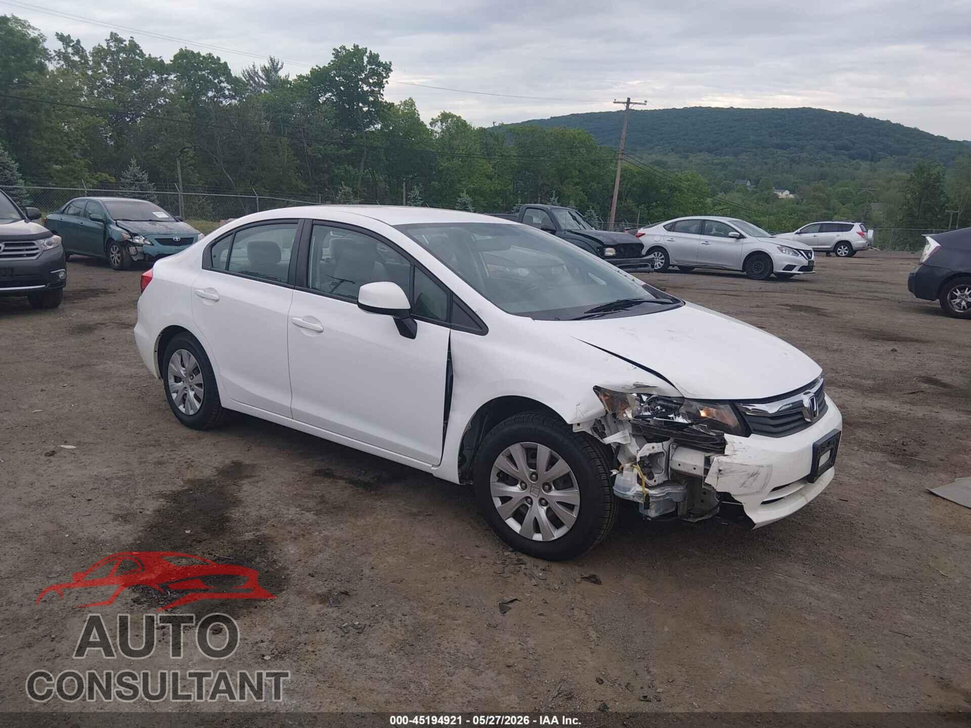 HONDA CIVIC 2012 - 19XFB2F50CE312737