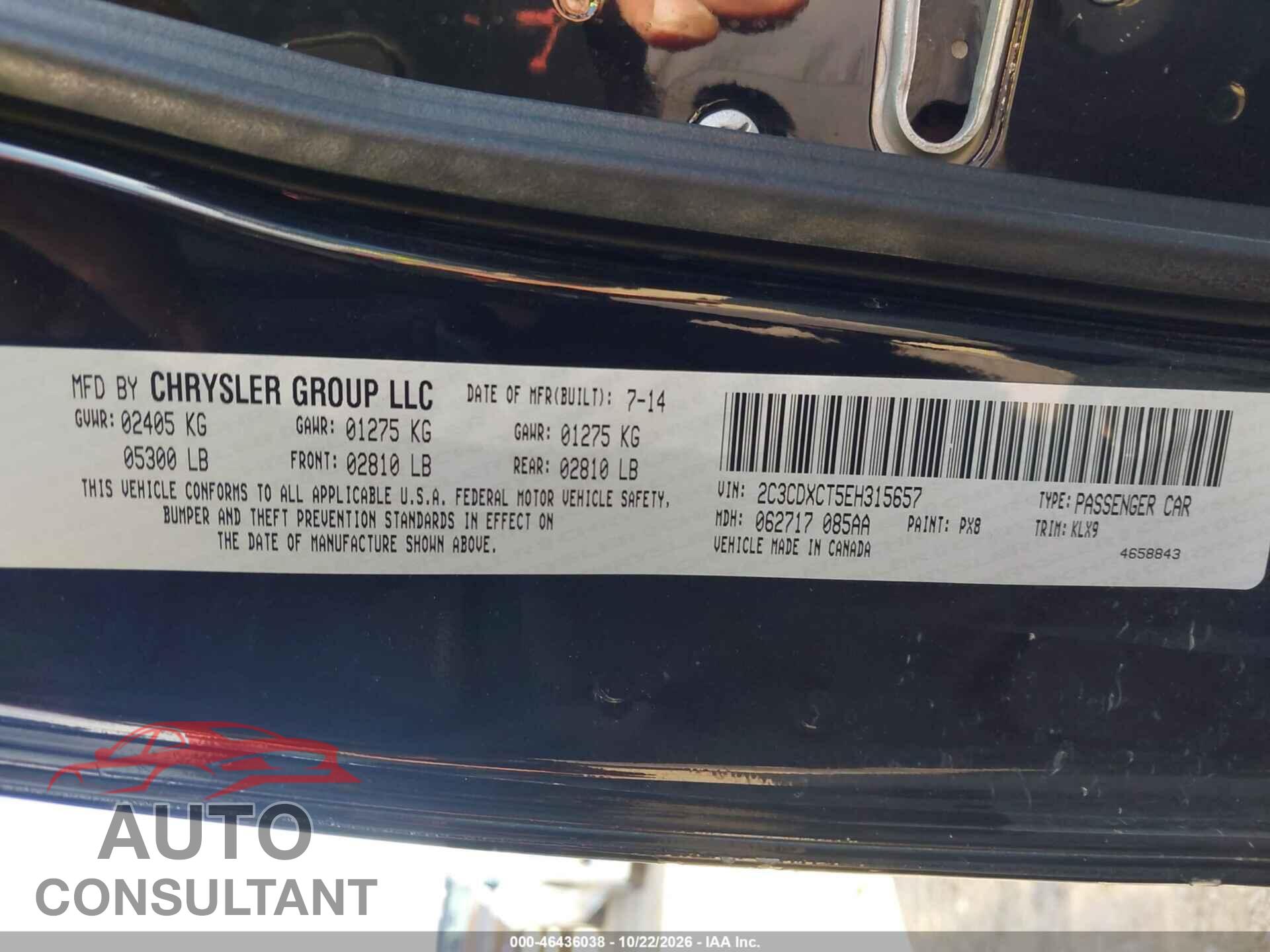 DODGE CHARGER 2014 - 2C3CDXCT5EH315657