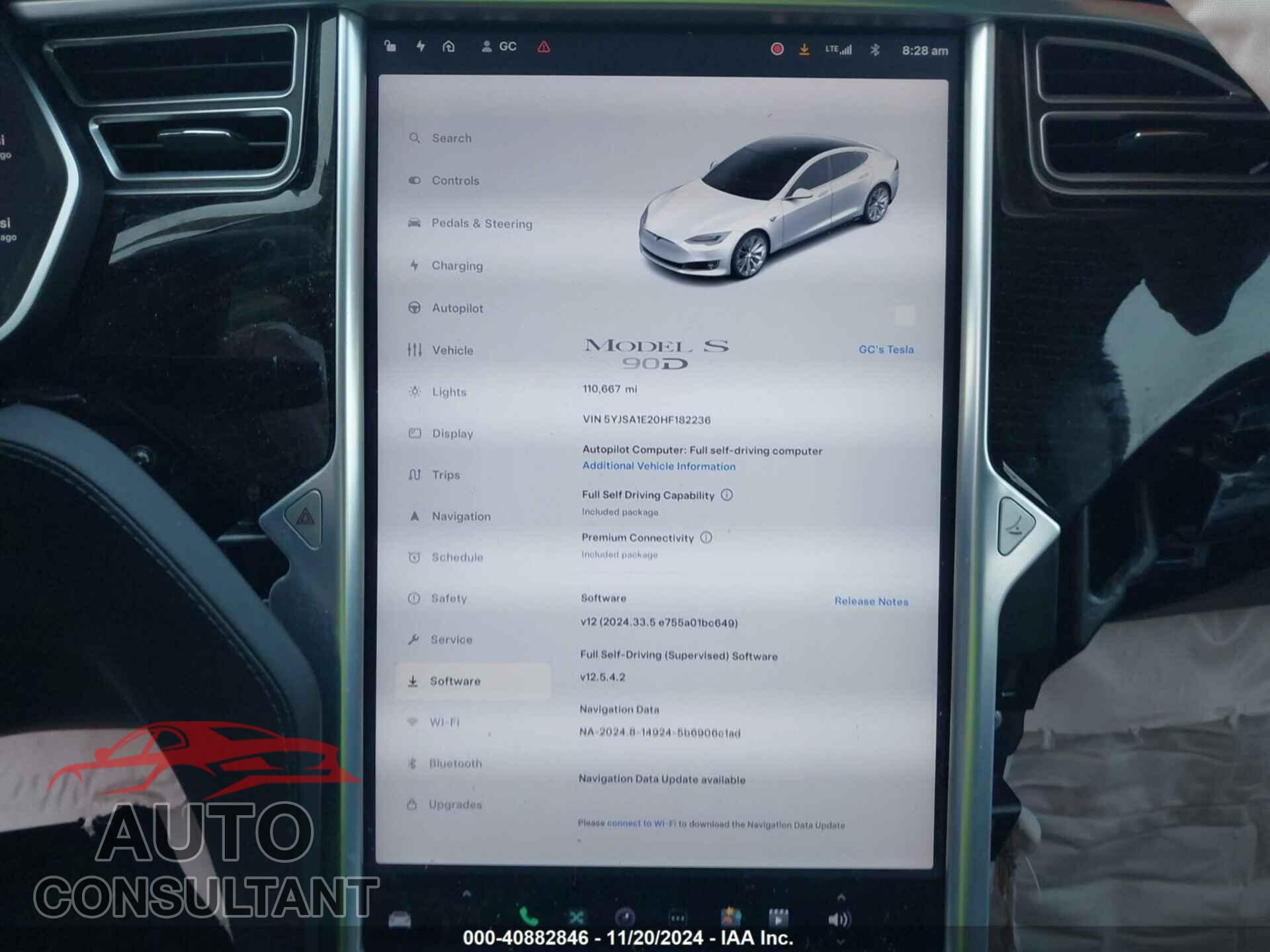 TESLA MODEL S 2017 - 5YJSA1E20HF182236