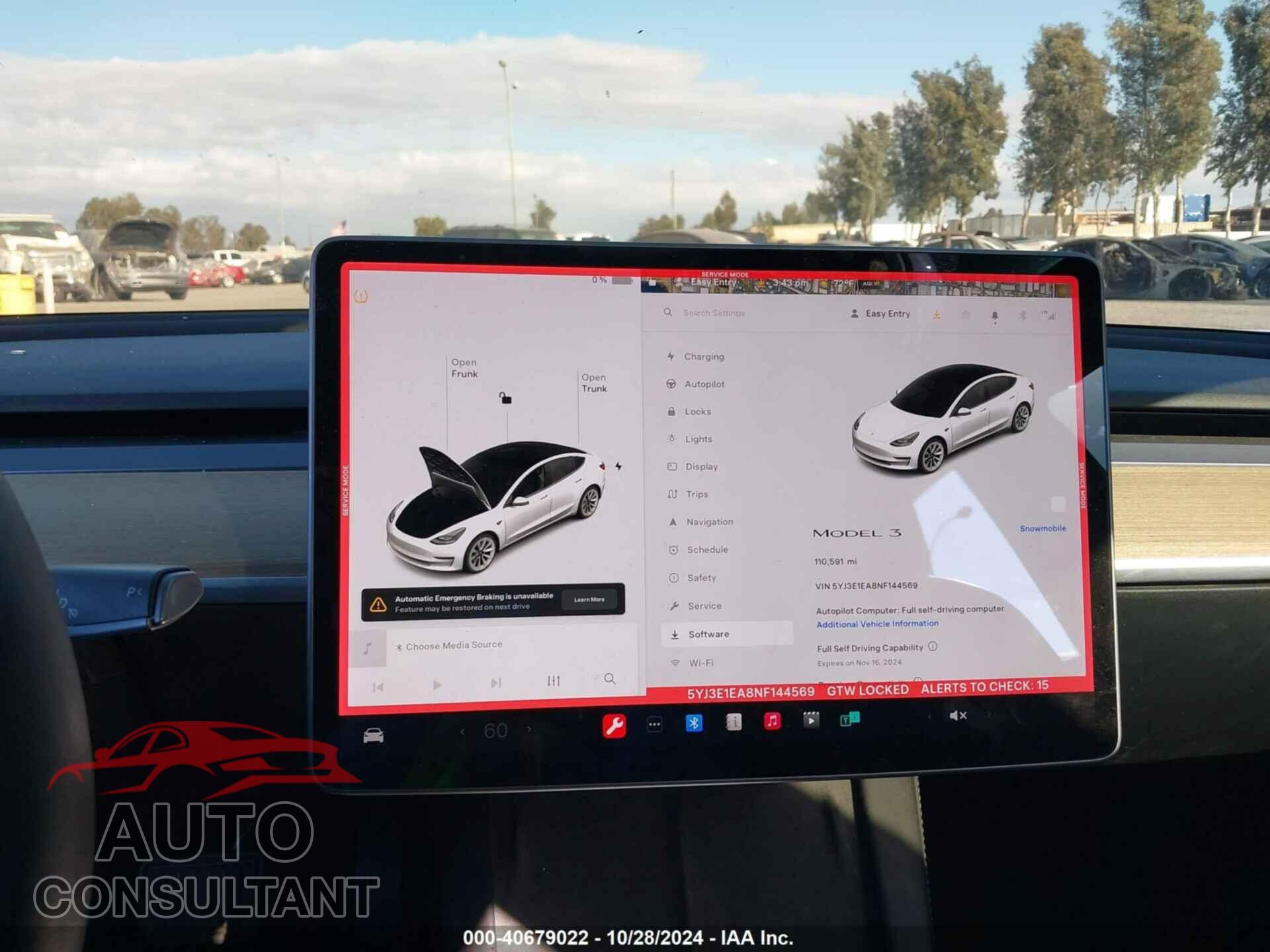 TESLA MODEL 3 2022 - 5YJ3E1EA8NF144569