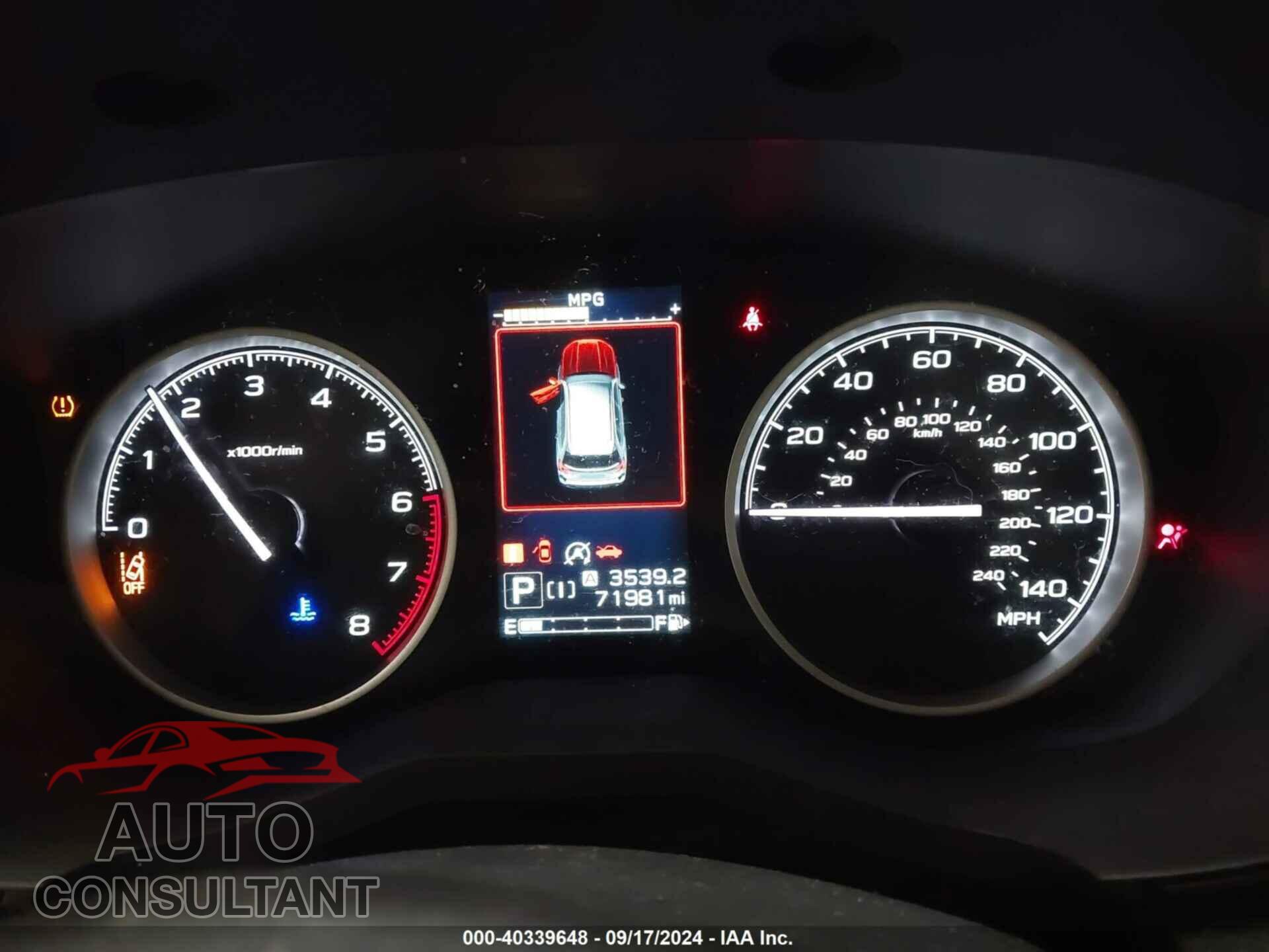 SUBARU FORESTER 2019 - JF2SKAEC3KH527497