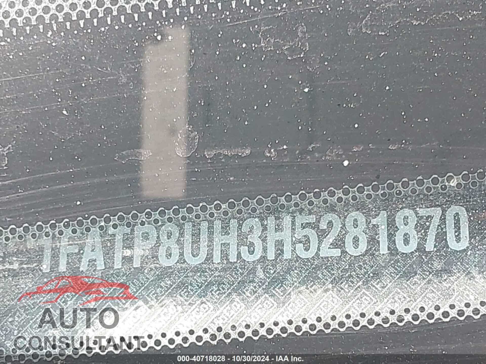 FORD MUSTANG 2017 - 1FATP8UH3H5281870