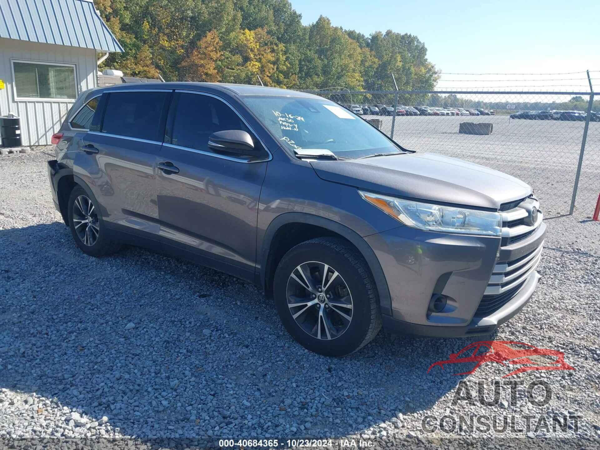 TOYOTA HIGHLANDER 2019 - 5TDZZRFH3KS370454