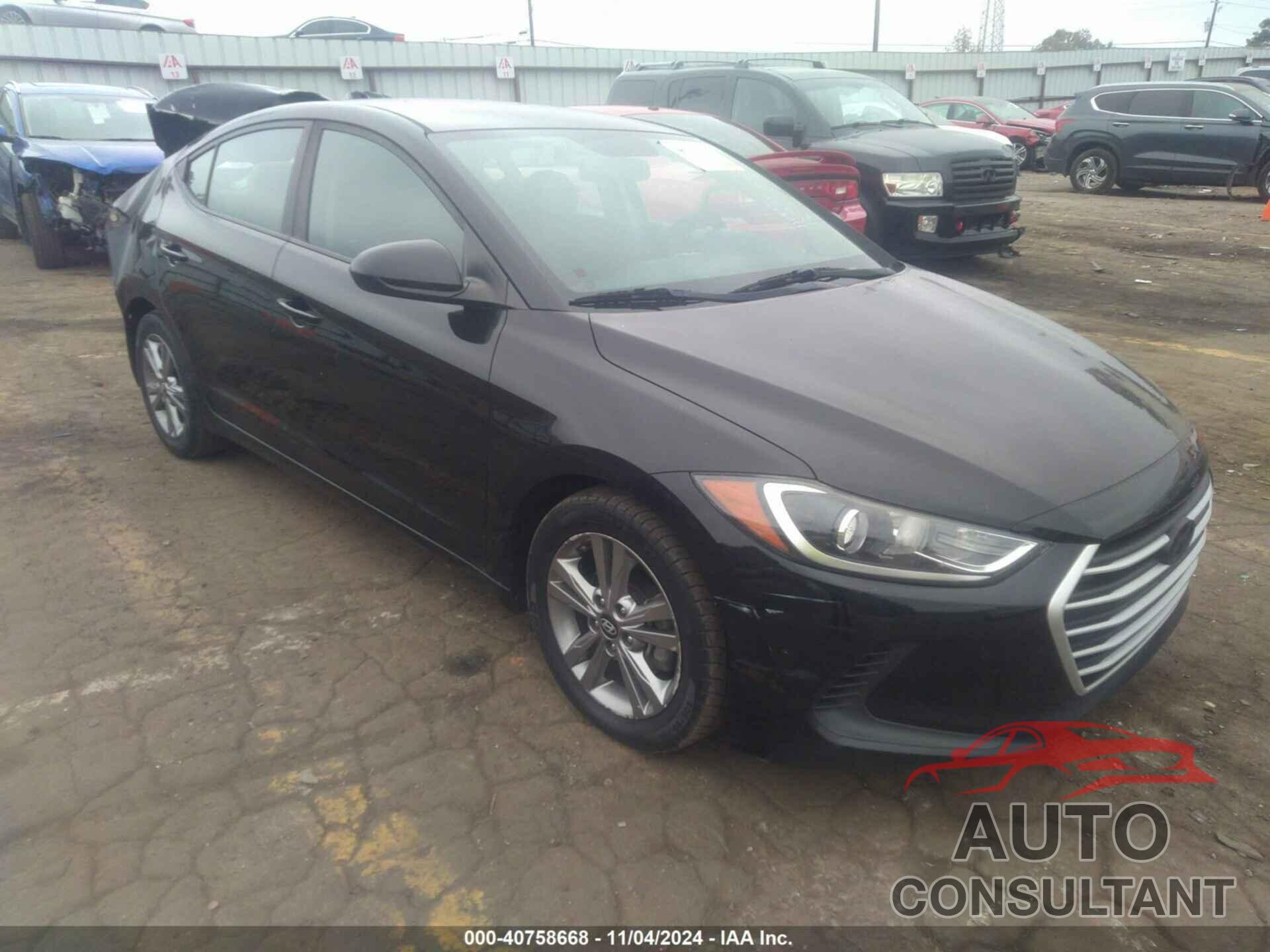 HYUNDAI ELANTRA 2018 - KMHD84LF3JU452354