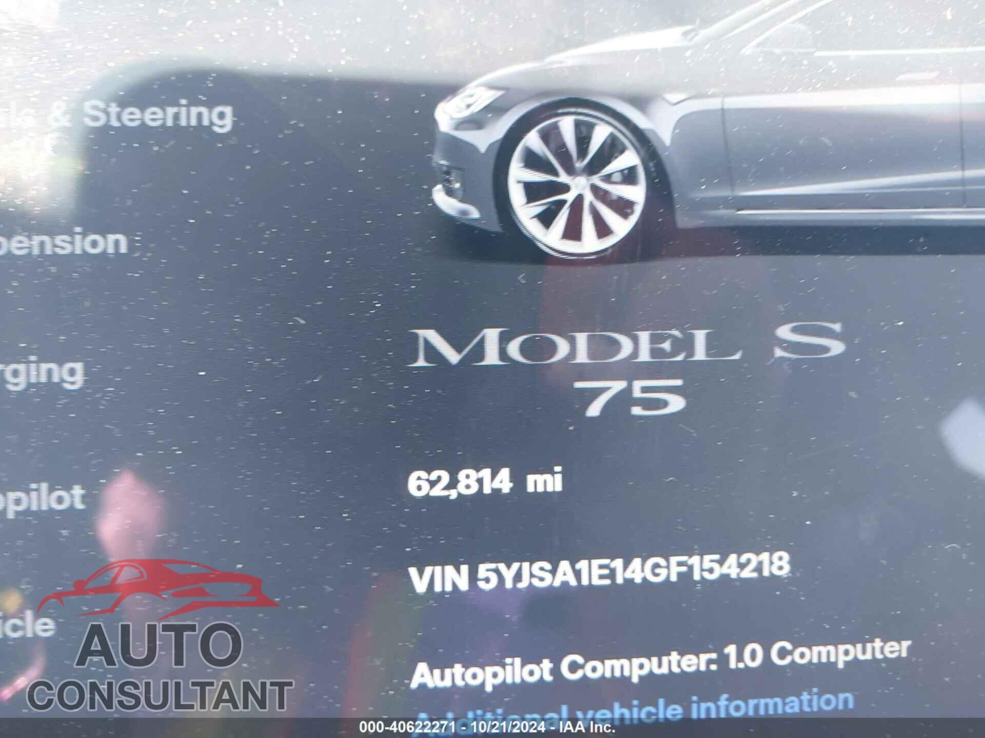 TESLA MODEL S 2016 - 5YJSA1E14GF154218