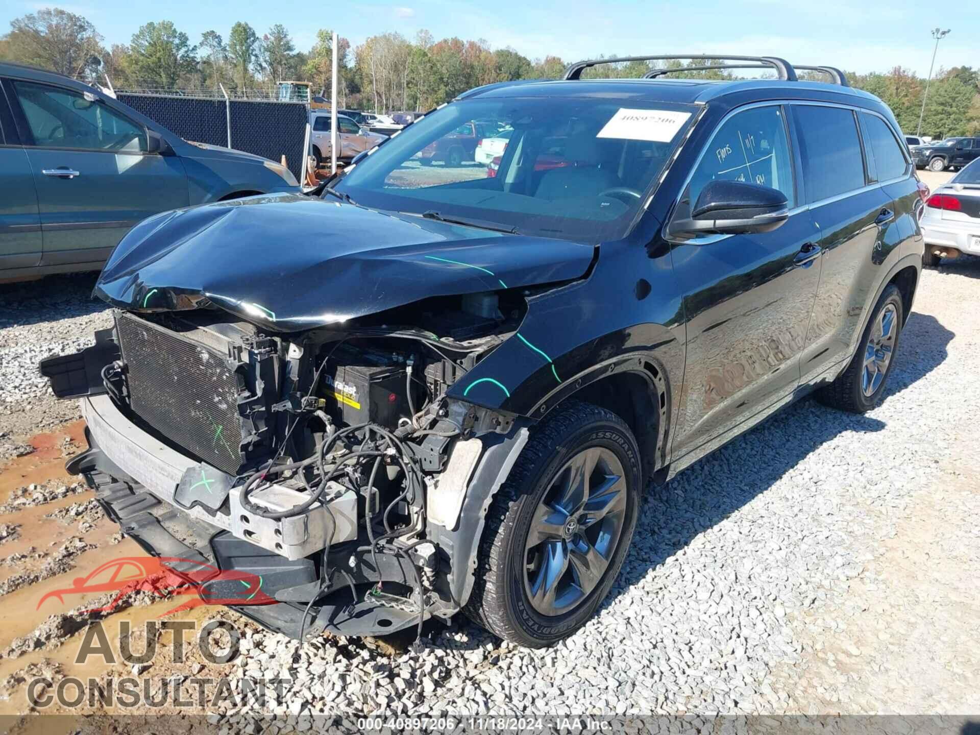 TOYOTA HIGHLANDER 2017 - 5TDYZRFH8HS200126