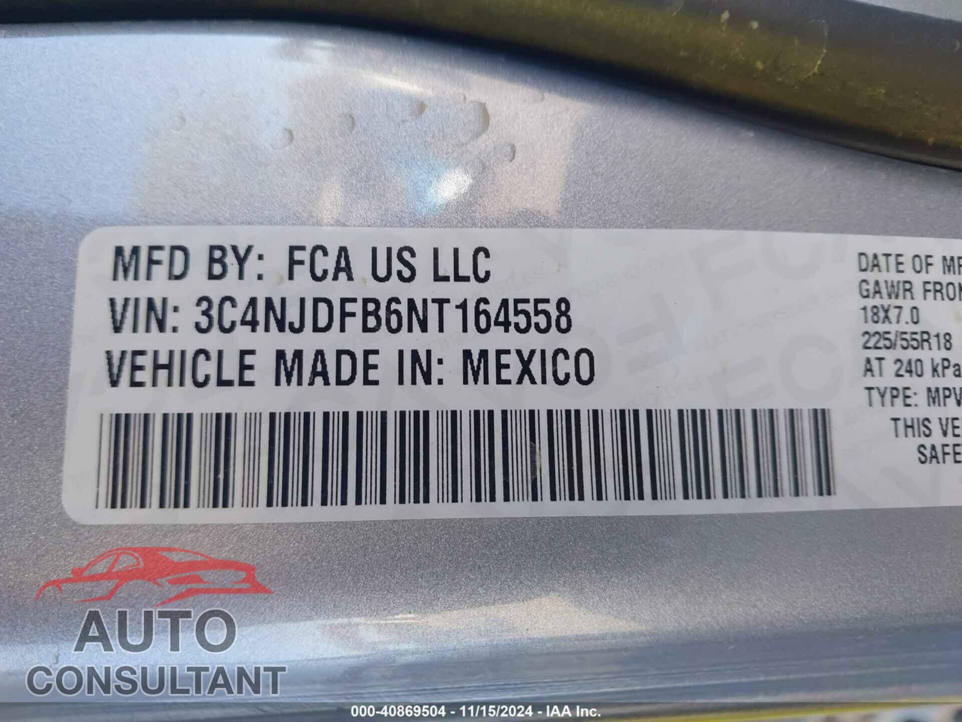 JEEP COMPASS 2022 - 3C4NJDFB6NT164558