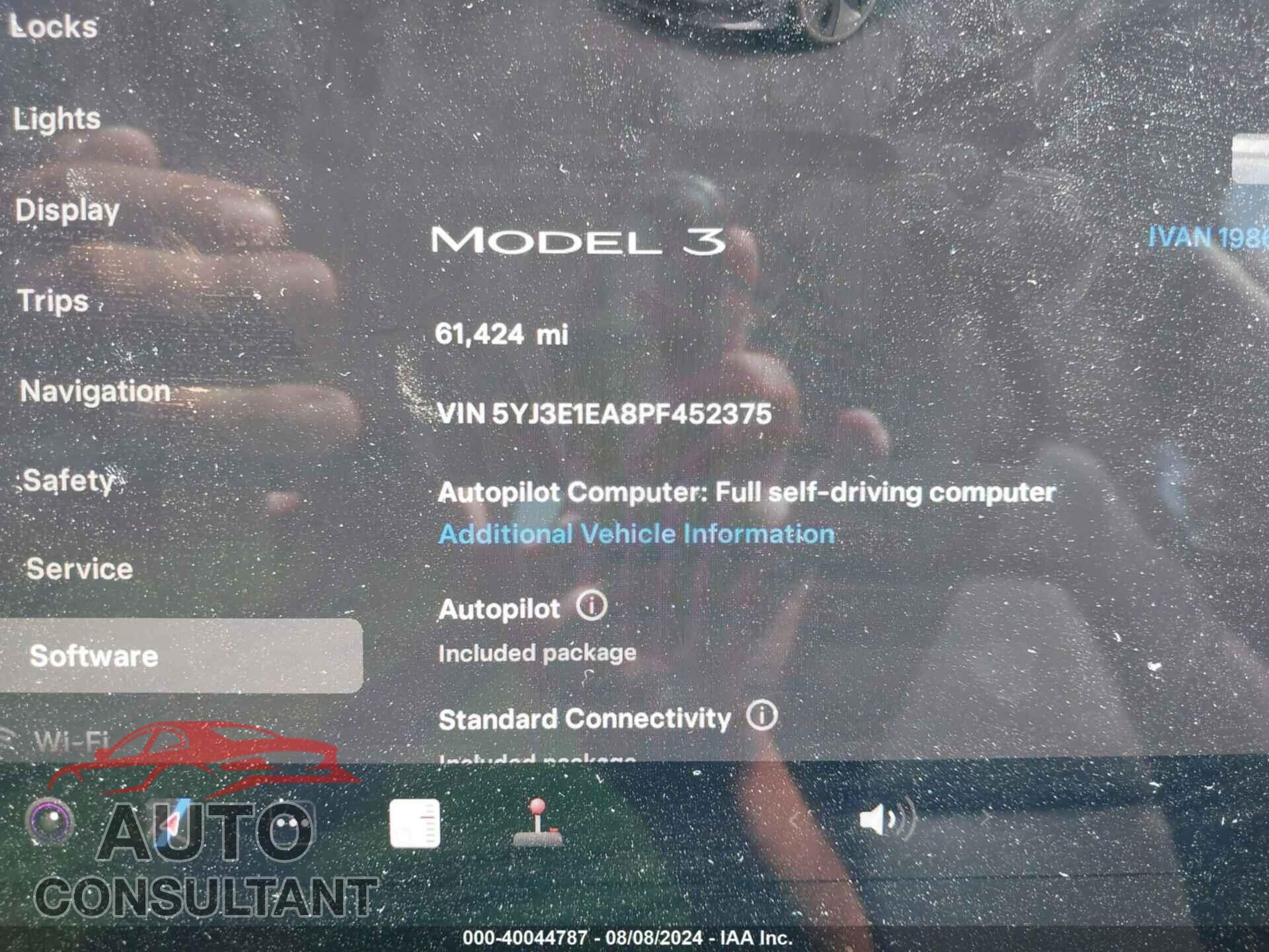 TESLA MODEL 3 2023 - 5YJ3E1EA8PF452375