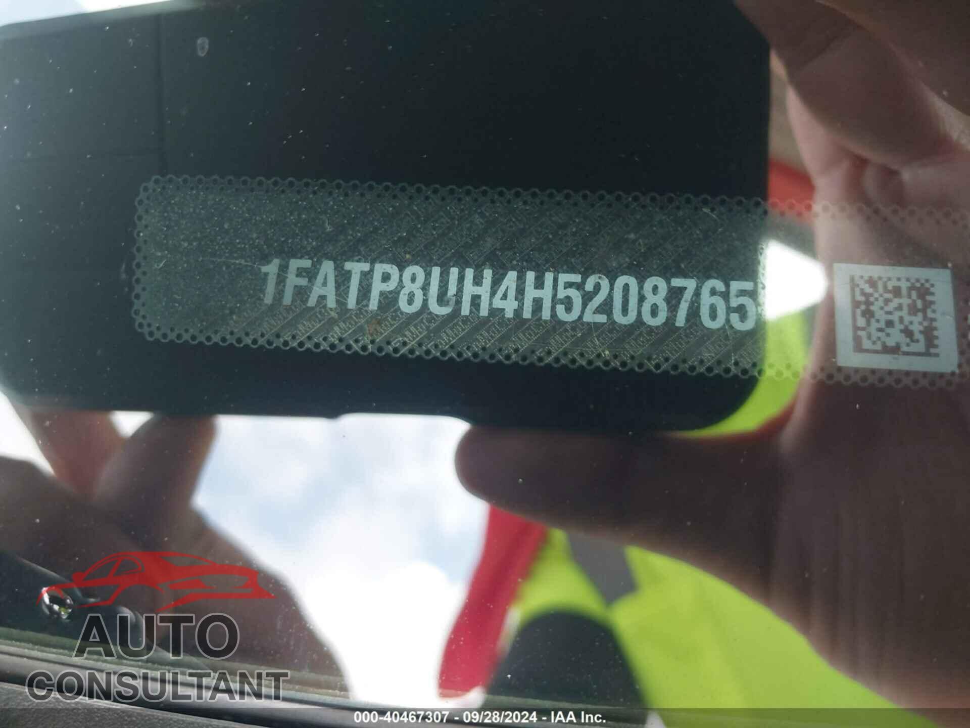 FORD MUSTANG 2017 - 1FATP8UH4H5208765