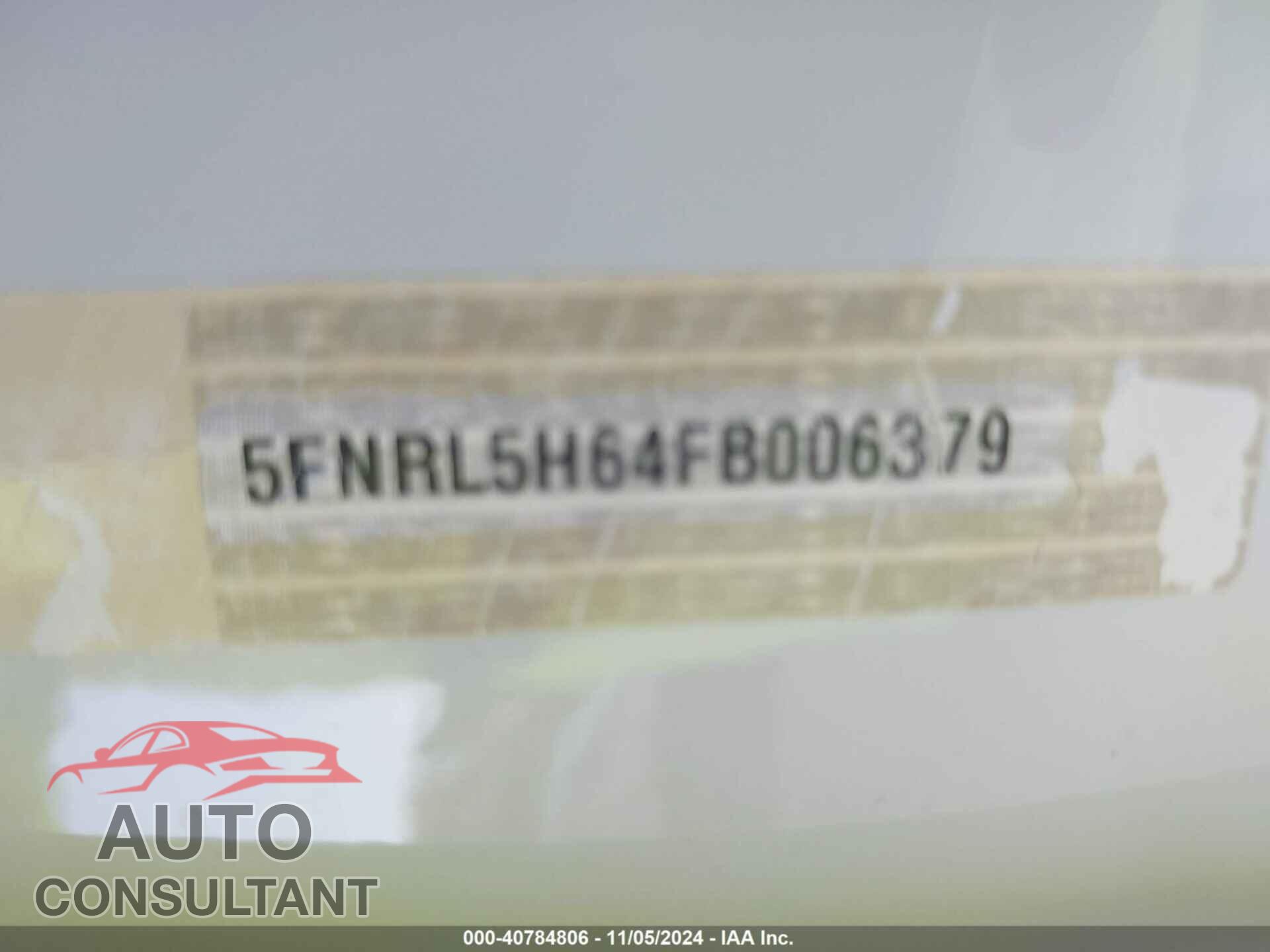 HONDA ODYSSEY 2015 - 5FNRL5H64FB006379