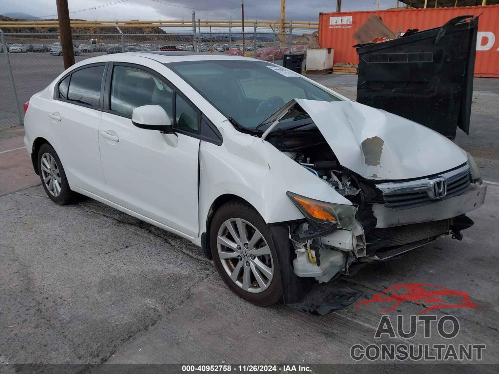 HONDA CIVIC 2012 - 19XFB2F94CE325347