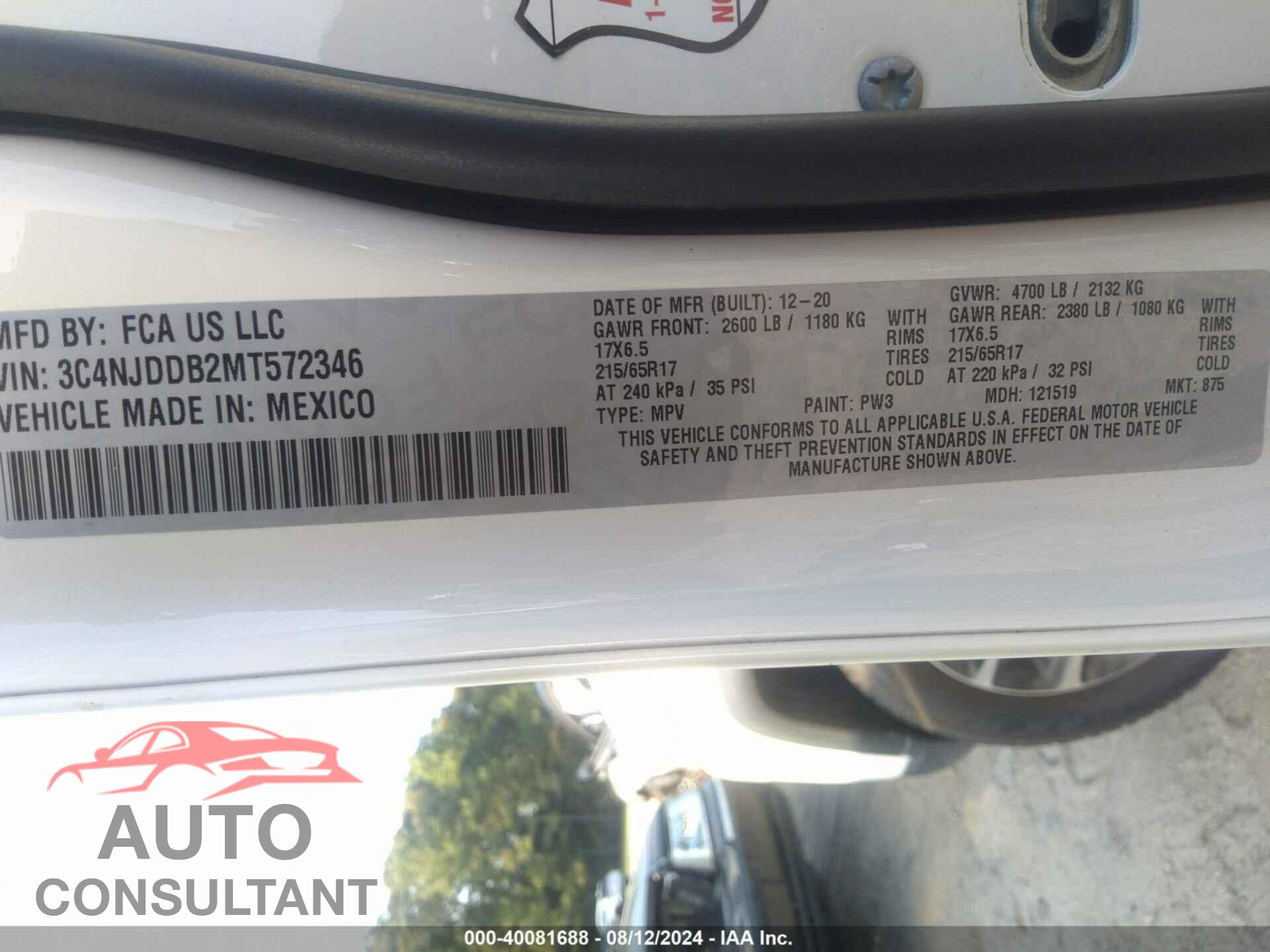 JEEP COMPASS 2021 - 3C4NJDDB2MT572346