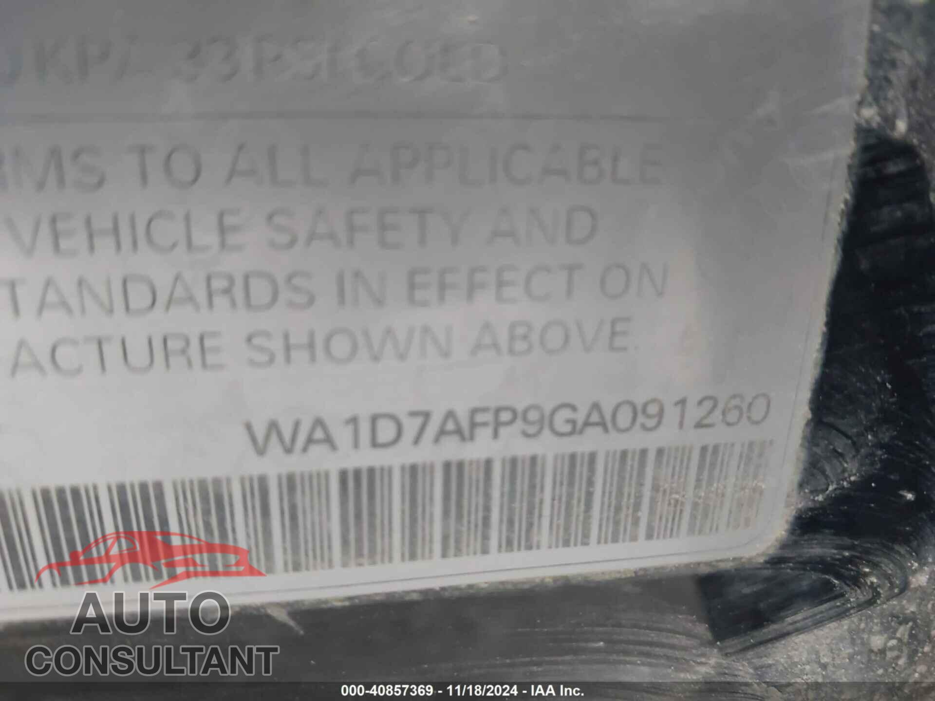 AUDI Q5 2016 - WA1D7AFP9GA091260
