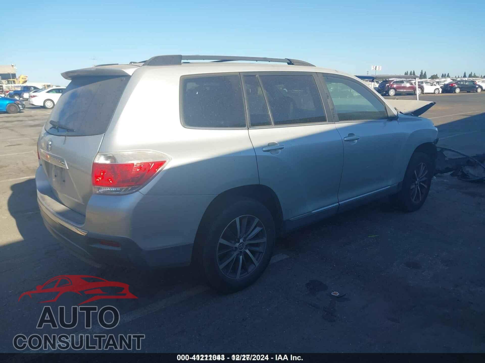 TOYOTA HIGHLANDER 2012 - 5TDZA3EH6CS018105